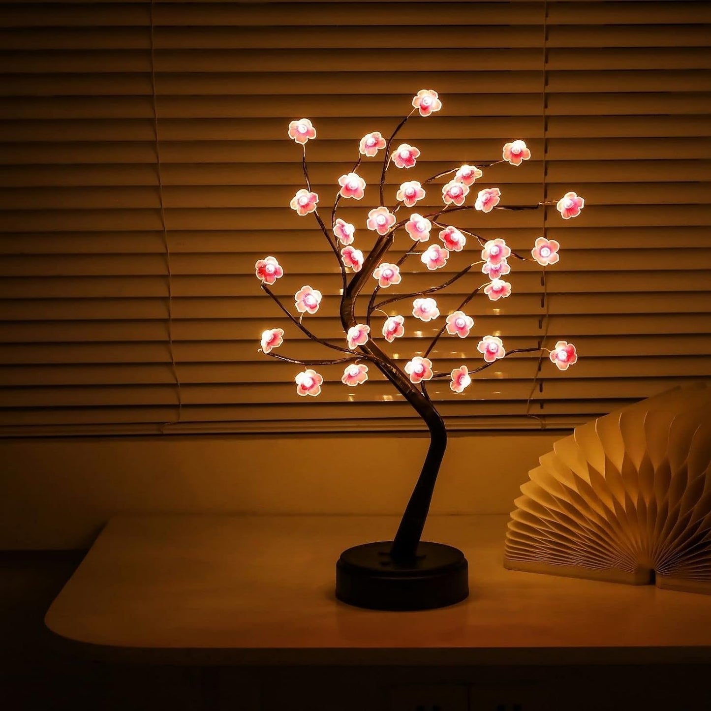 🌸Cherry Blossom Tree Lamp – Aesthetic Japanese Decor for Game Stations & Offices | USB/Battery Powered | Perfect Mood Lighting for Bedrooms & Living Rooms | Geek Findings Exclusive