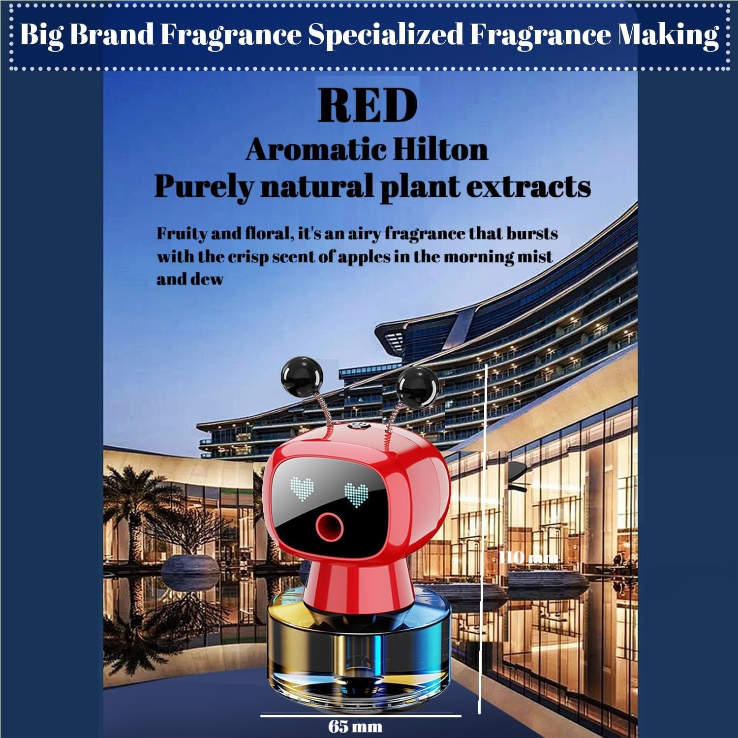 🤖Smart Robot Car Air Freshener – Intelligent Aromatherapy Diffuser with Vibration Sensor | Fine Mist Spray, 4 Modes, Refillable, USB Rechargeable