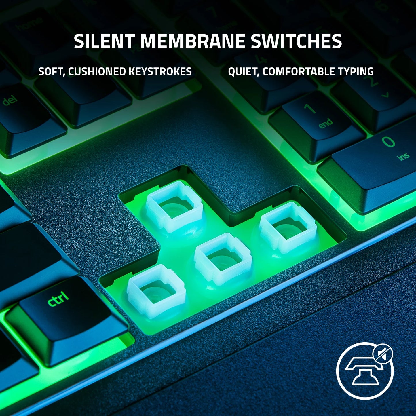Razer Ornata V3 X Wired Gaming Keyboard โ Slim, Silent, RGB-Backlit with Wrist Rest & Spill-Resistant Design