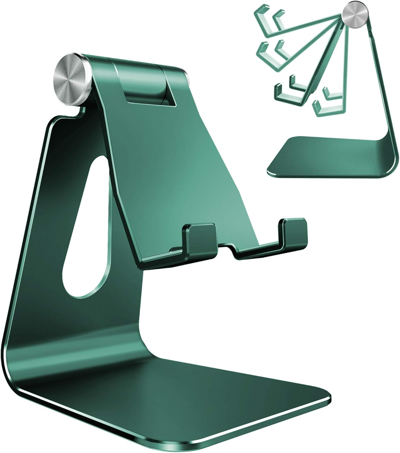 🌸📱Adjustable Aluminum Cell Phone Stand - 270° Multi-Angle Desktop Dock Holder | Compatible with iPhone 16, 15, 14, 13, 12, 11, Plus & More - Rose Gold