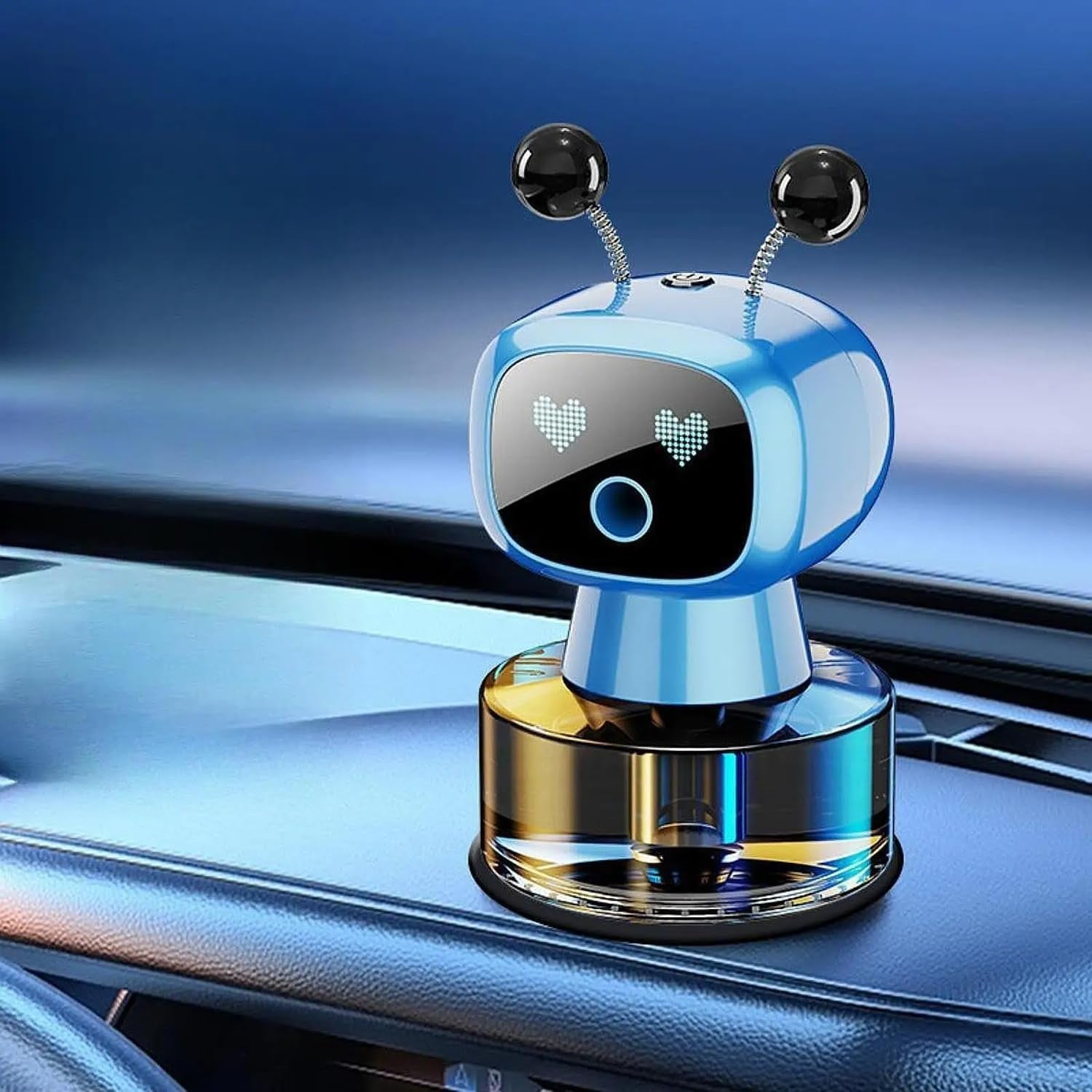 🤖Smart Robot Car Air Freshener – Intelligent Aromatherapy Diffuser with Vibration Sensor | Fine Mist Spray, 4 Modes, Refillable, USB Rechargeable