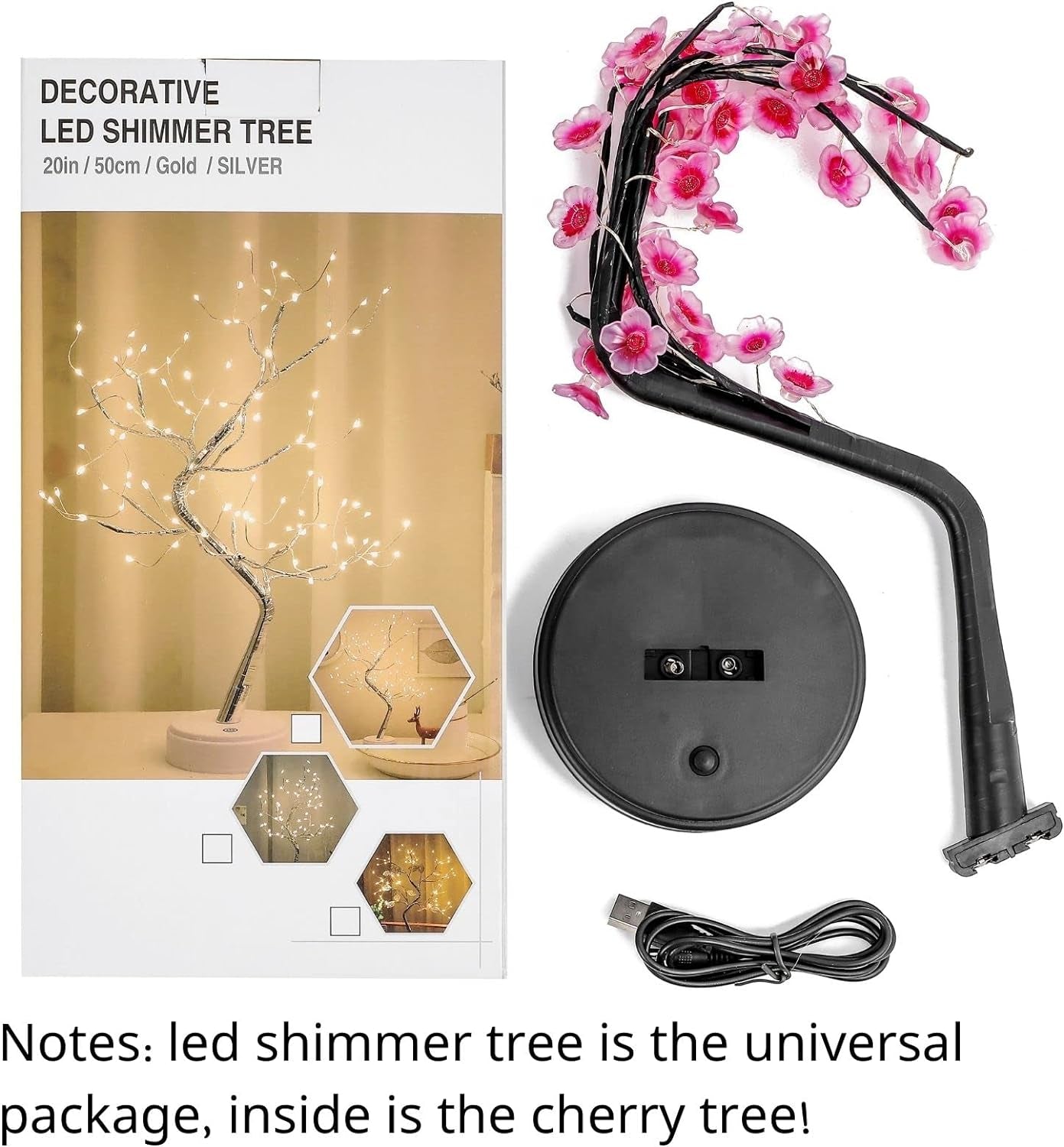 🌸Cherry Blossom Tree Lamp – Aesthetic Japanese Decor for Game Stations & Offices | USB/Battery Powered | Perfect Mood Lighting for Bedrooms & Living Rooms | Geek Findings Exclusive