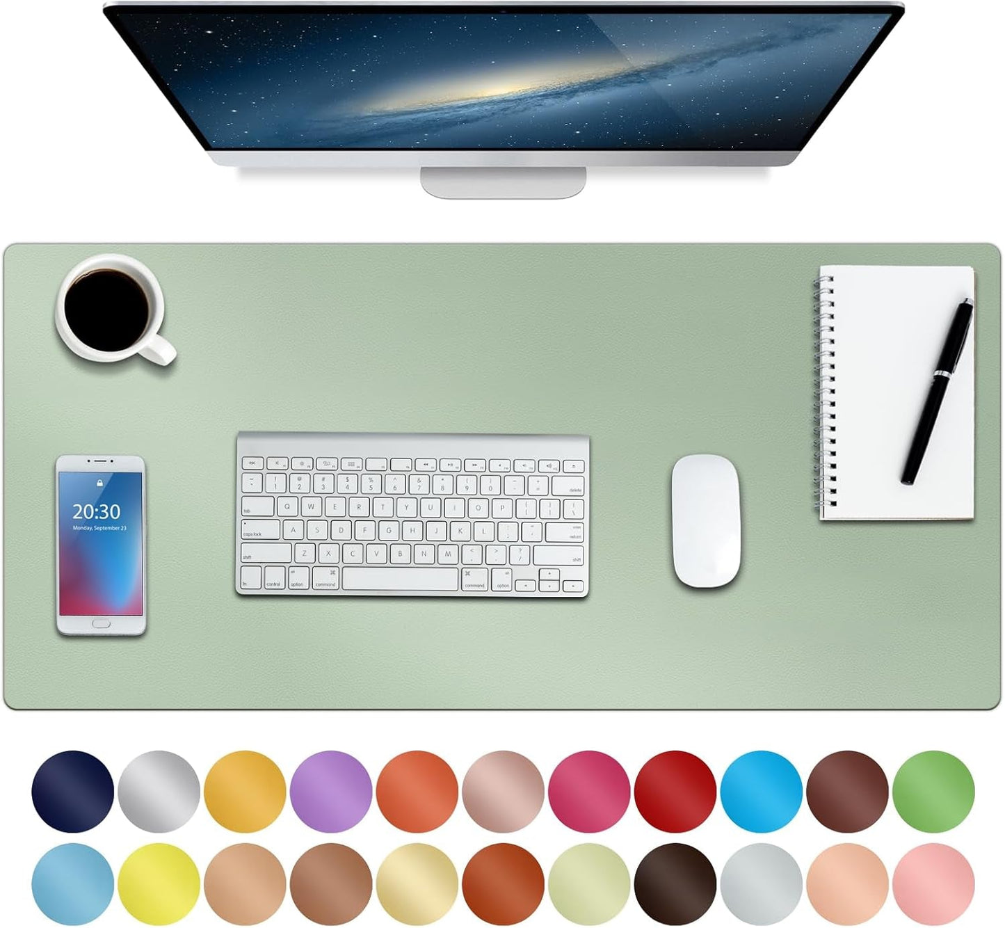 ๐๏ธ Premium Leather Desk Pad (30" x 14") โ Non-Slip, Waterproof, Multi-Use Desk Mat for Work, Study & Style