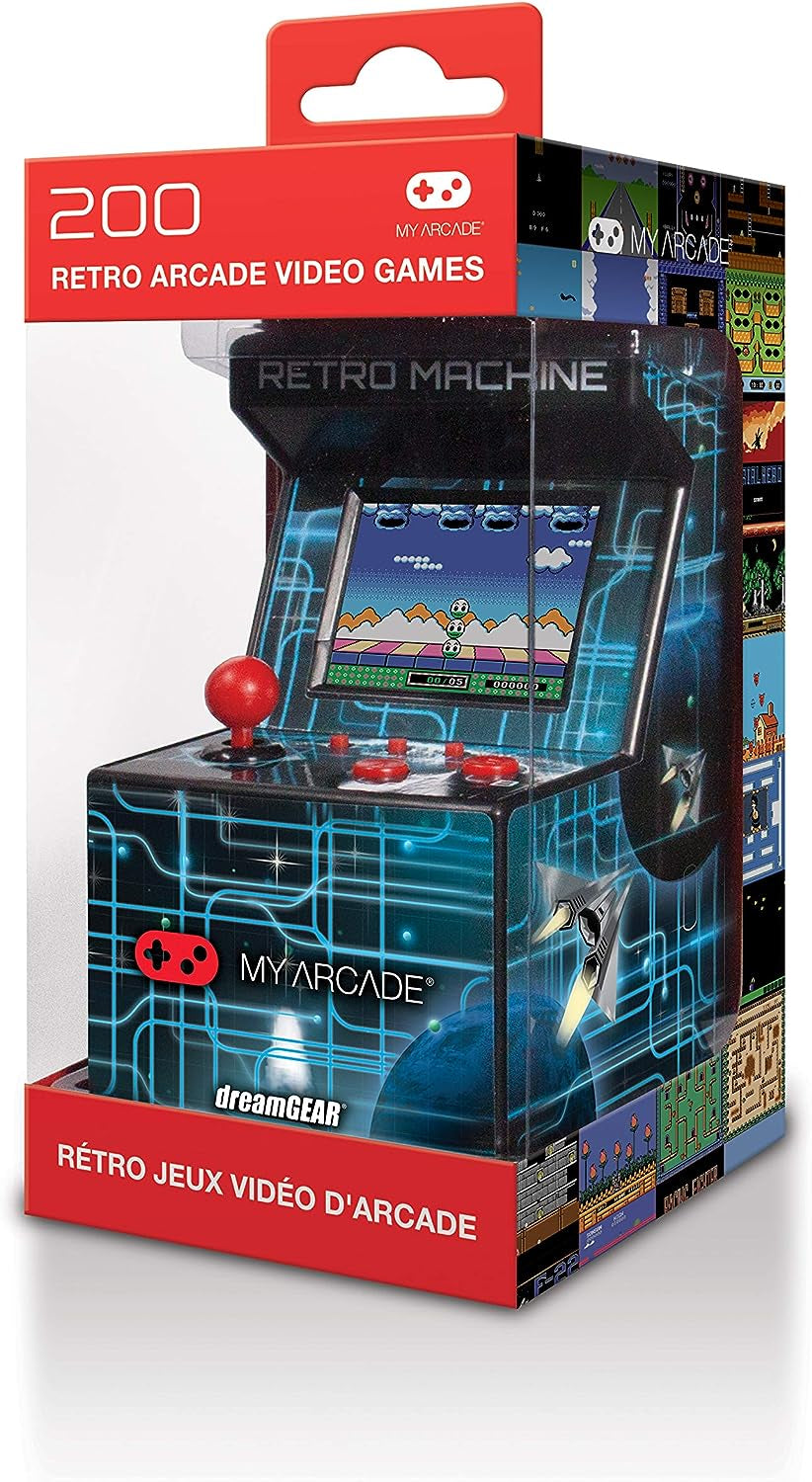 🕹️My Arcade Retro Mini Gaming Machine – 200 Built-In Classic Games | Miniature Arcade Cabinet with Joystick, Color Display, & Speaker – Battery Powered Portable Fun