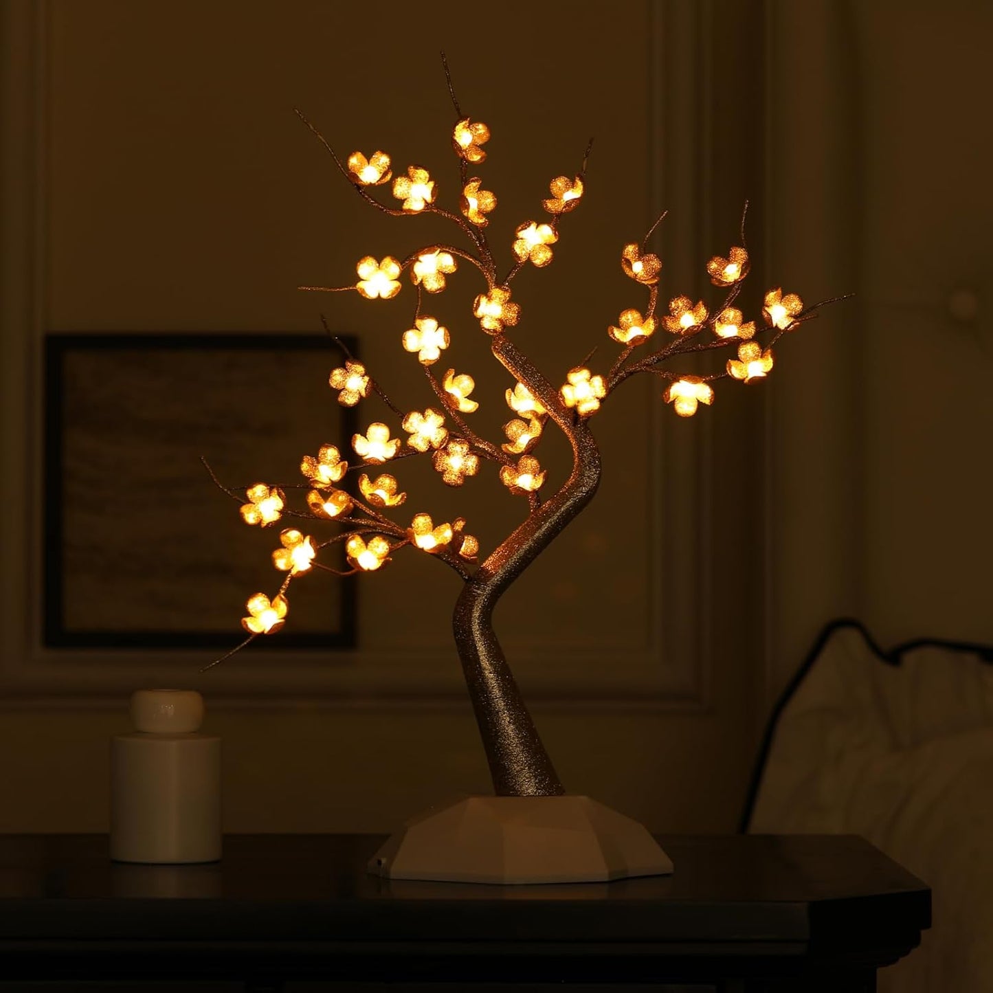 🌸Cherry Blossom Tree Lamp – Aesthetic Japanese Decor for Game Stations & Offices | USB/Battery Powered | Perfect Mood Lighting for Bedrooms & Living Rooms | Geek Findings Exclusive