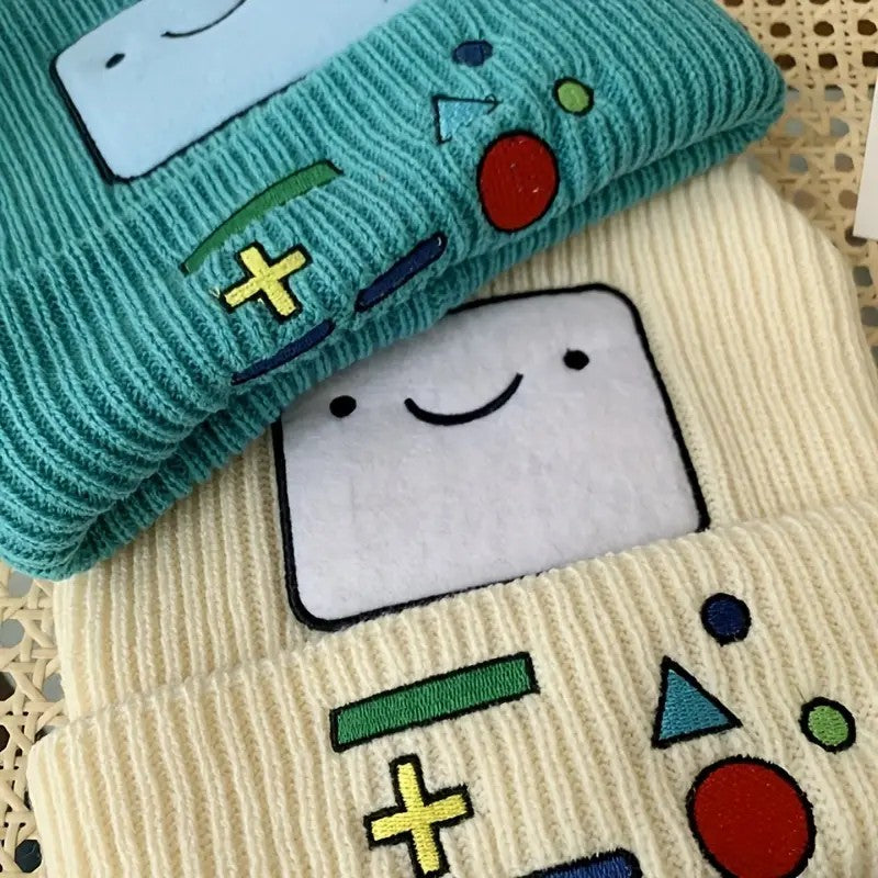 Smiley Knit Beanie – Gamer Style Winter Hat for Tech Lovers & Trendsetters