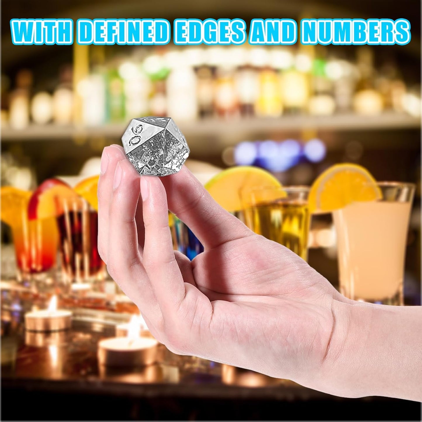 🎲 3D Dice Ice Cube Mold – Silicone DND Ice Tray for Whiskey, Cocktails, & Game Nights | Geeky Gift for Tabletop Fans & Drink Lovers