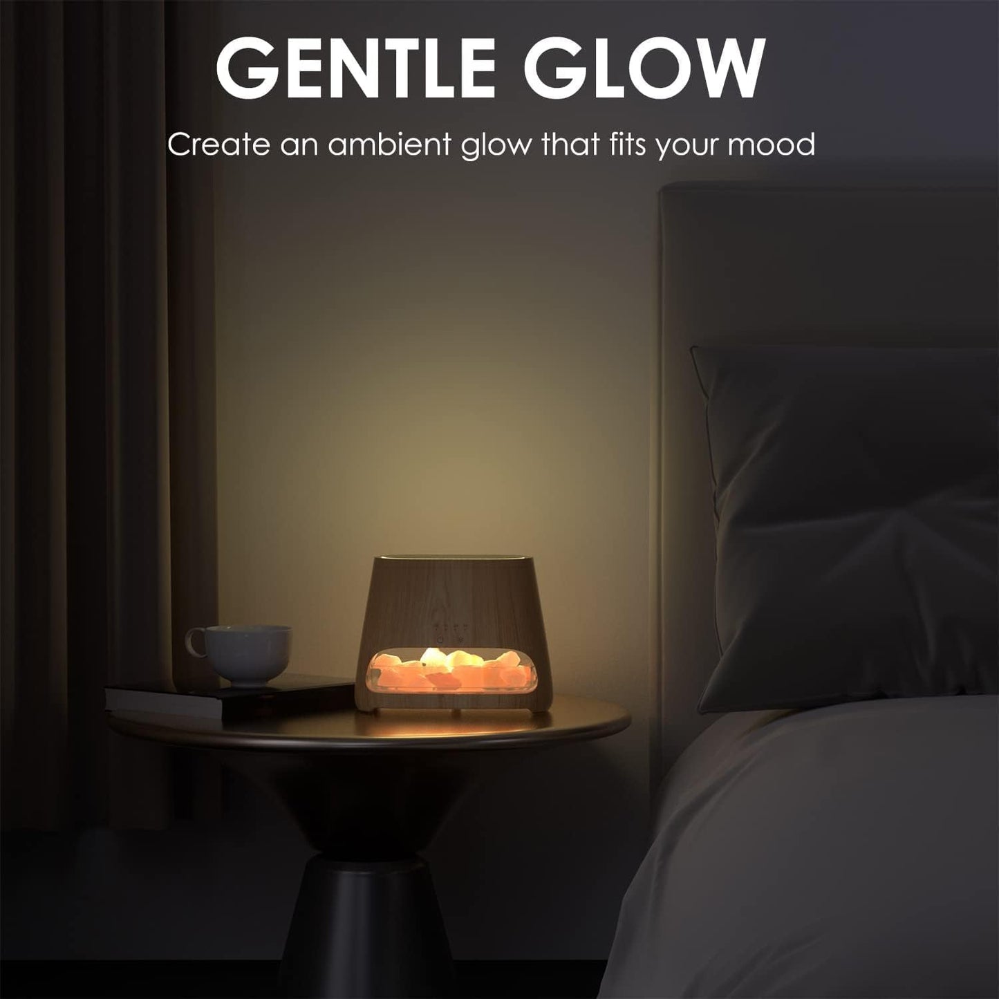 ๐ 2-in-1 Himalayan Salt Lamp & Essential Oil Diffuser โ 150ML Ultrasonic Cool Mist Humidifier with Flame Effect, Timer & Auto Shut-Off