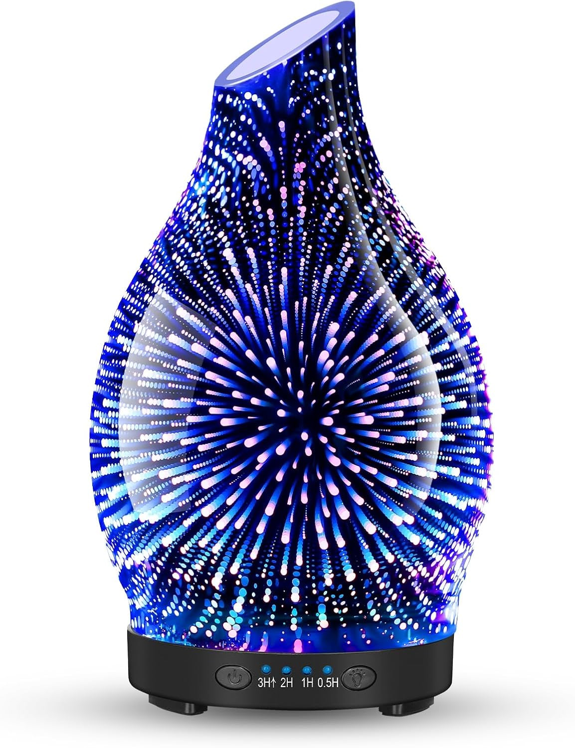 🌬️Essential Oil Diffuser – 120ML Glass Aromatherapy Humidifier with LED Lights & Auto Shut-Off