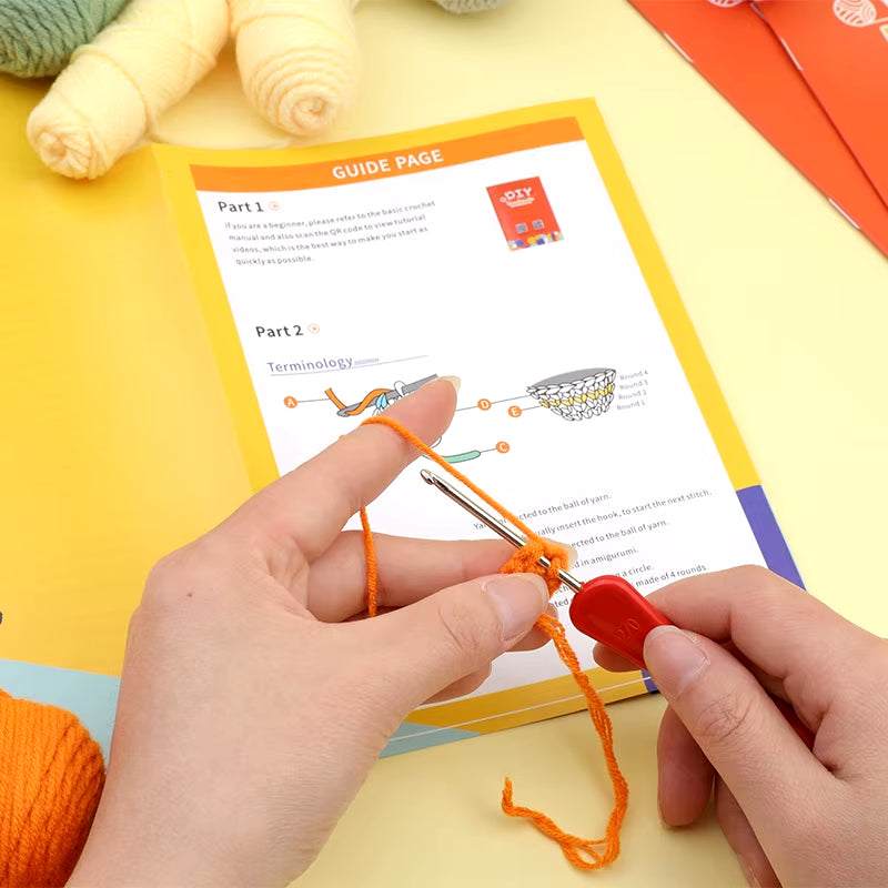 DIY Crochet Animal Kit for Beginners โ Plush Yarn Animal Craft Set (Dinosaur, Fox, Elephant, More) | Geeky Handmade Decor & Stress-Free Hobby for Adults & Teens