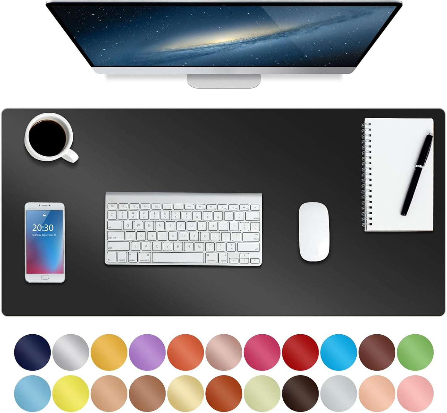 ๐๏ธ Premium Leather Desk Pad (30" x 14") โ Non-Slip, Waterproof, Multi-Use Desk Mat for Work, Study & Style