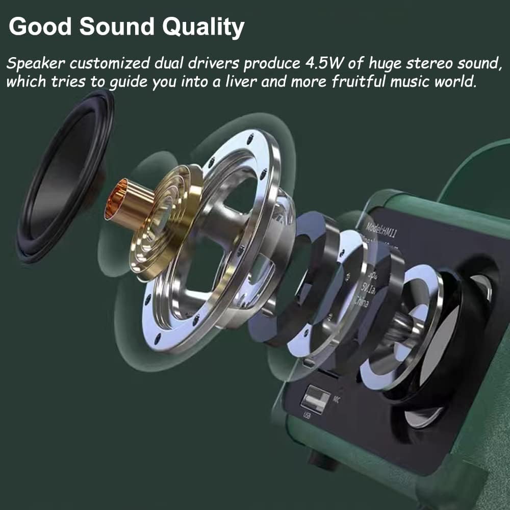 Retro Bluetooth Mini Speaker โ Vintage Wireless Sound with Rich Bass | Portable 5.0 Speaker for Desk, Office, Gaming Room & Gifts | Geek Findings
