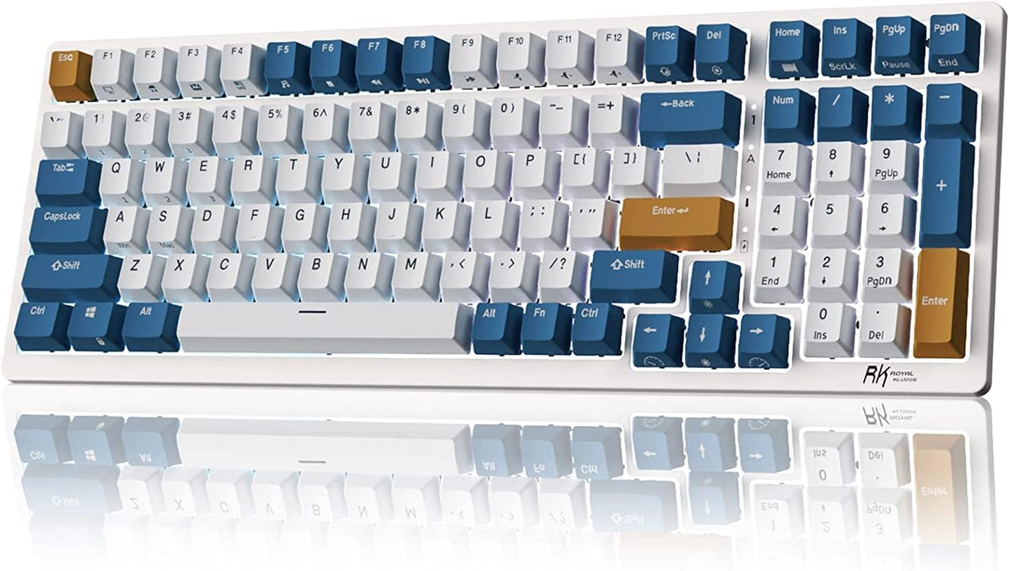 RK98 Wireless Mechanical Keyboard – Triple Mode RGB Backlit, Hot-Swappable, Ultra-Compact with Numpad & Touch Control