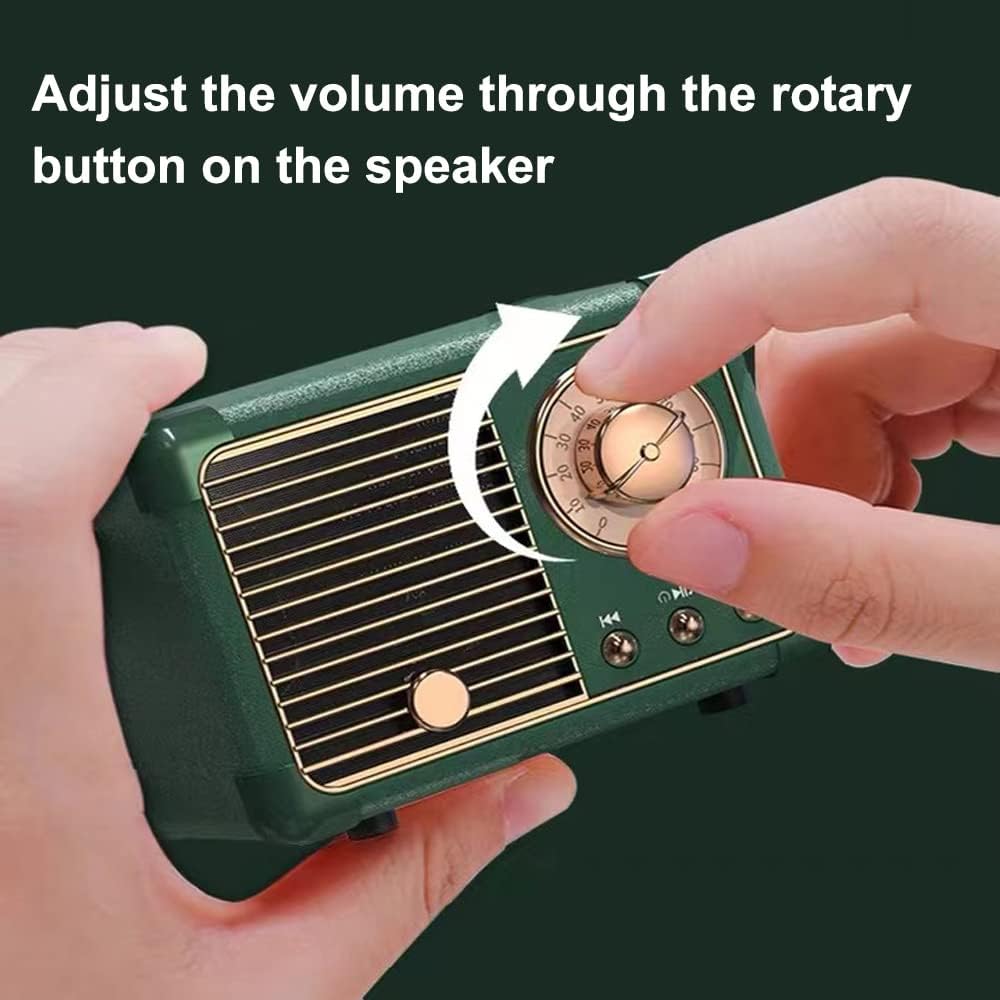 Retro Bluetooth Mini Speaker โ Vintage Wireless Sound with Rich Bass | Portable 5.0 Speaker for Desk, Office, Gaming Room & Gifts | Geek Findings