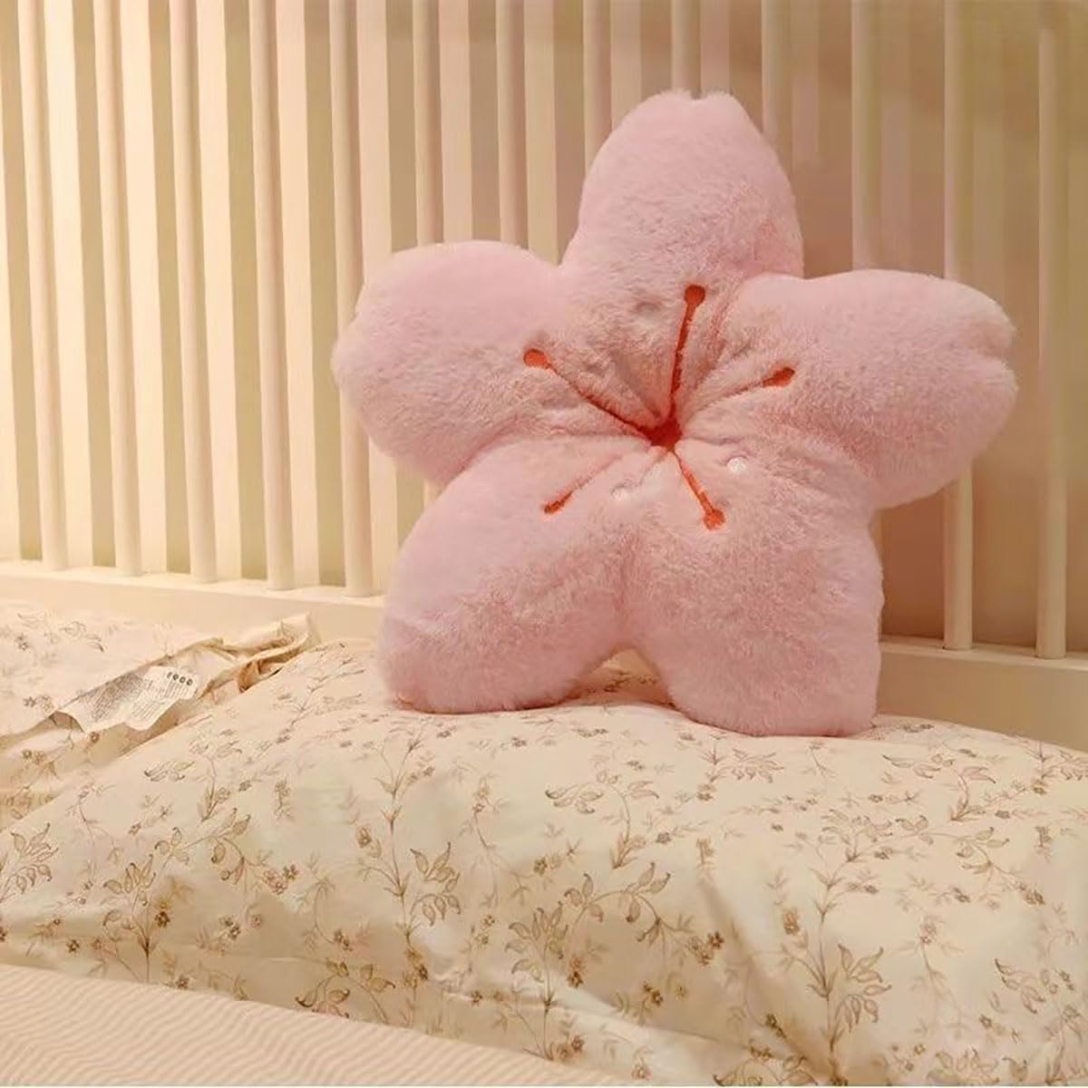 🌸Cherry Blossom Plush Throw Pillow – 15.7" Soft Flower Cushion for Sofa, Chair & Office | Kawaii Seating Pad for Gamers & Home Decor Lovers | Pink Sakura Accent – Geek Findings Exclusive