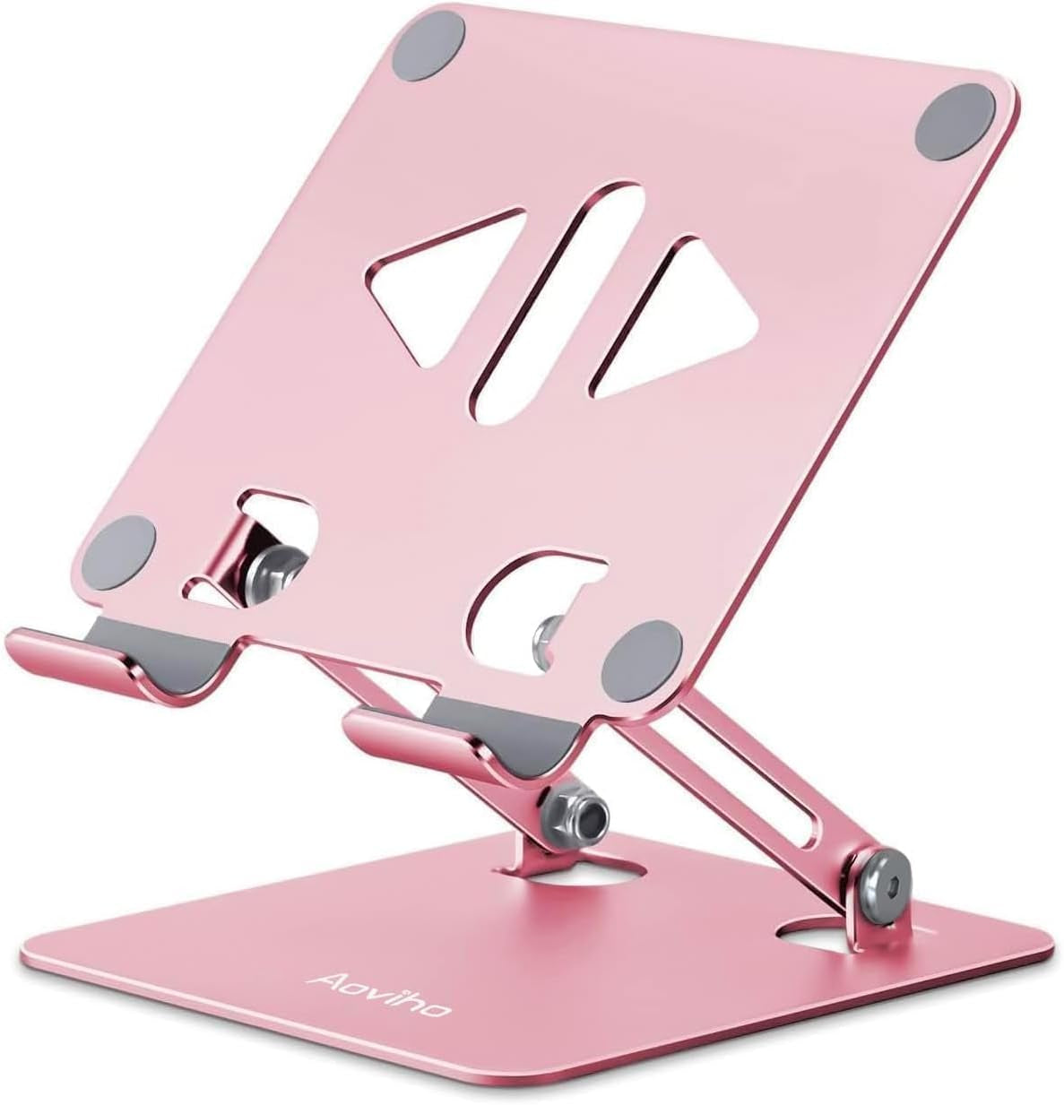 🌸Adjustable Aluminum Tablet Stand - Foldable Desk Holder for iPad Pro, Samsung Galaxy Tab, Kindle & More | 4-12" Tablets | Rose Gold – Cherry Blossom Collection