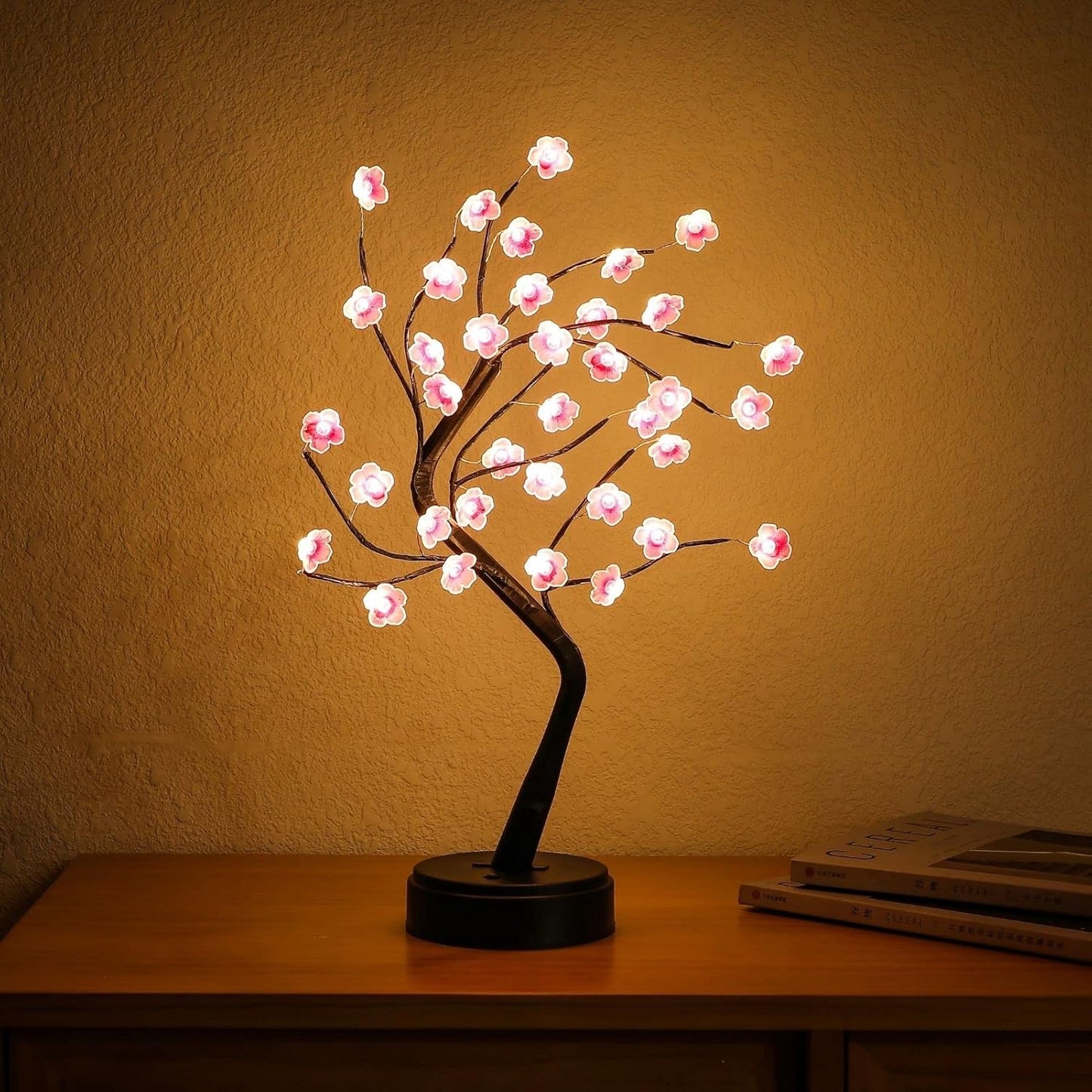 🌸Cherry Blossom Tree Lamp – Aesthetic Japanese Decor for Game Stations & Offices | USB/Battery Powered | Perfect Mood Lighting for Bedrooms & Living Rooms | Geek Findings Exclusive