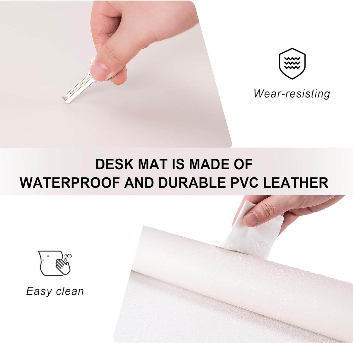 Premium Leather Desk Pad – Non-Slip & Waterproof Mat | Easy-Clean Writing Pad in Multiple Sizes