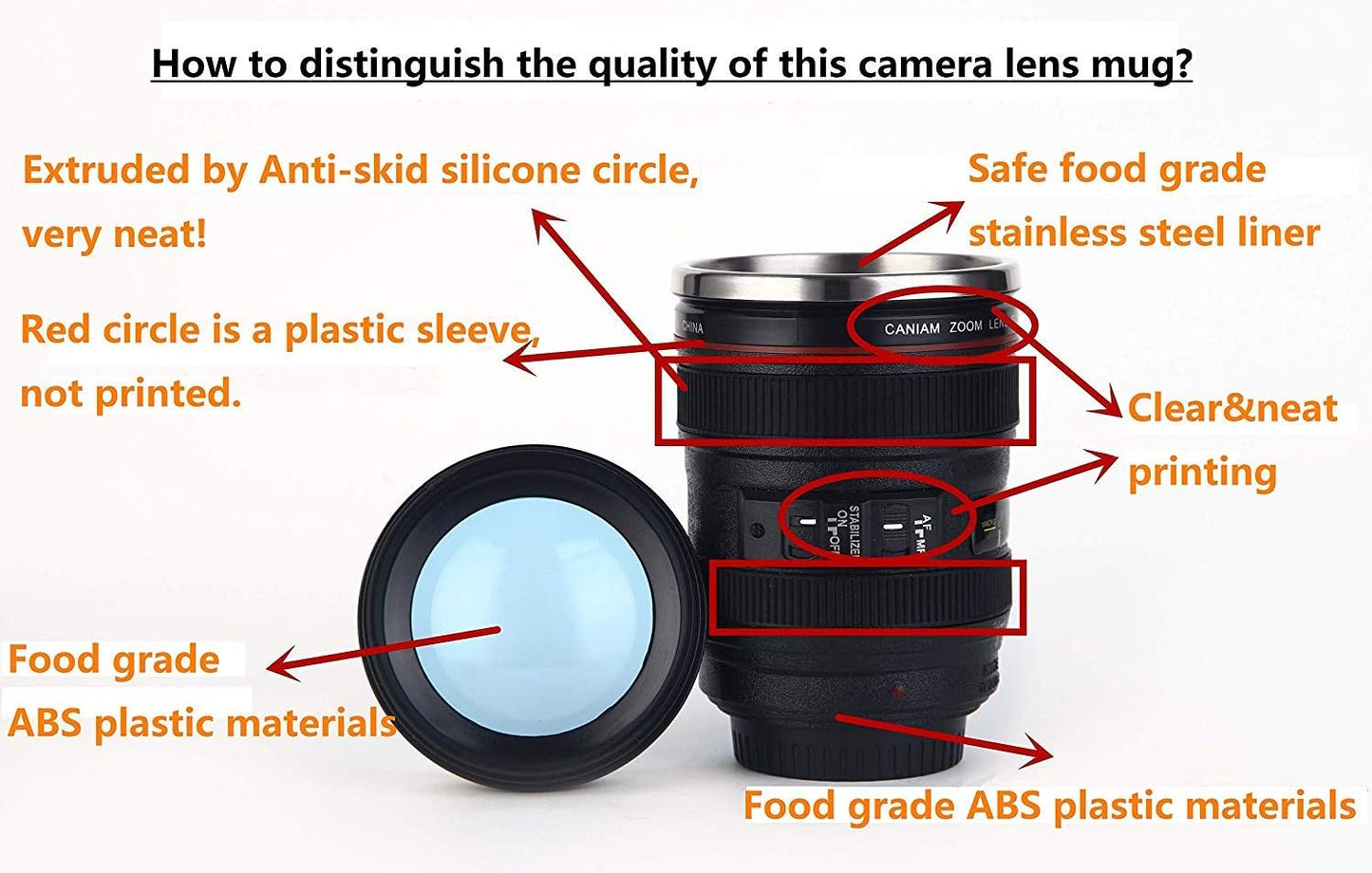 ๐ธ Camera Lens Coffee Mug โ Realistic Stainless Steel Thermos for Photographers, Travel Mugs & Unique Gifts for Creatives | Fun & Functional Desk Decor