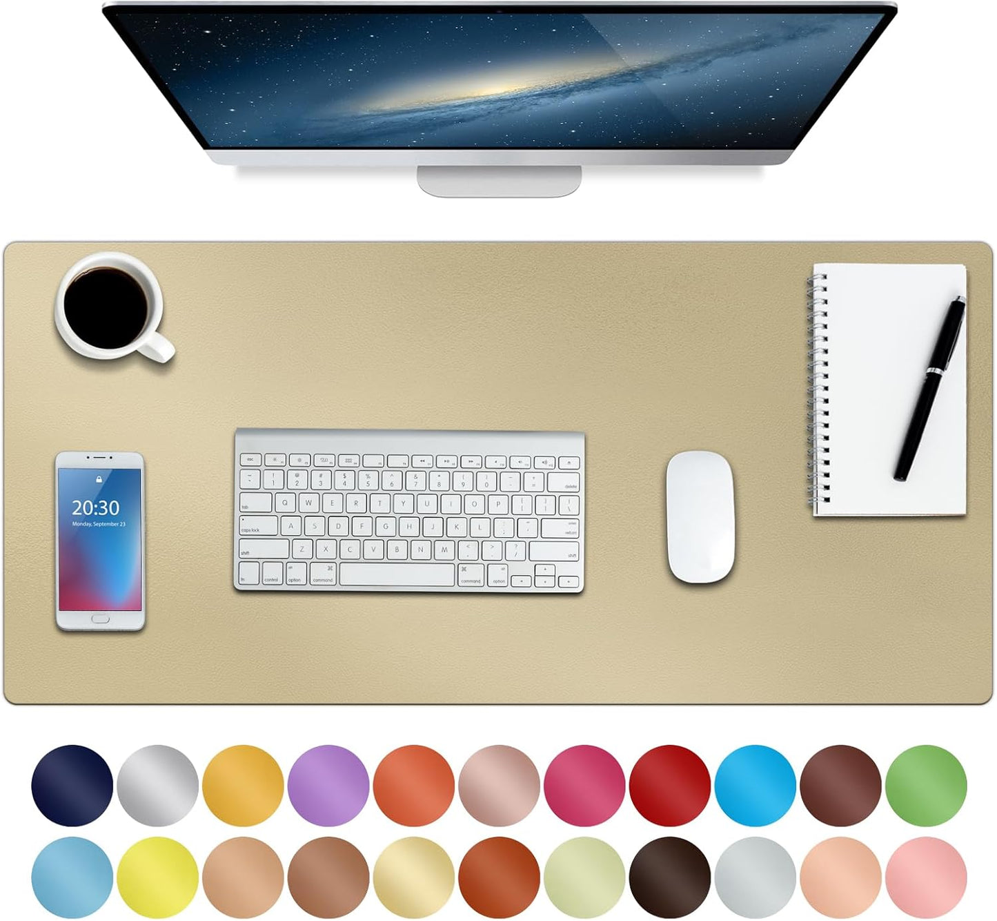 ๐๏ธ Premium Leather Desk Pad (30" x 14") โ Non-Slip, Waterproof, Multi-Use Desk Mat for Work, Study & Style