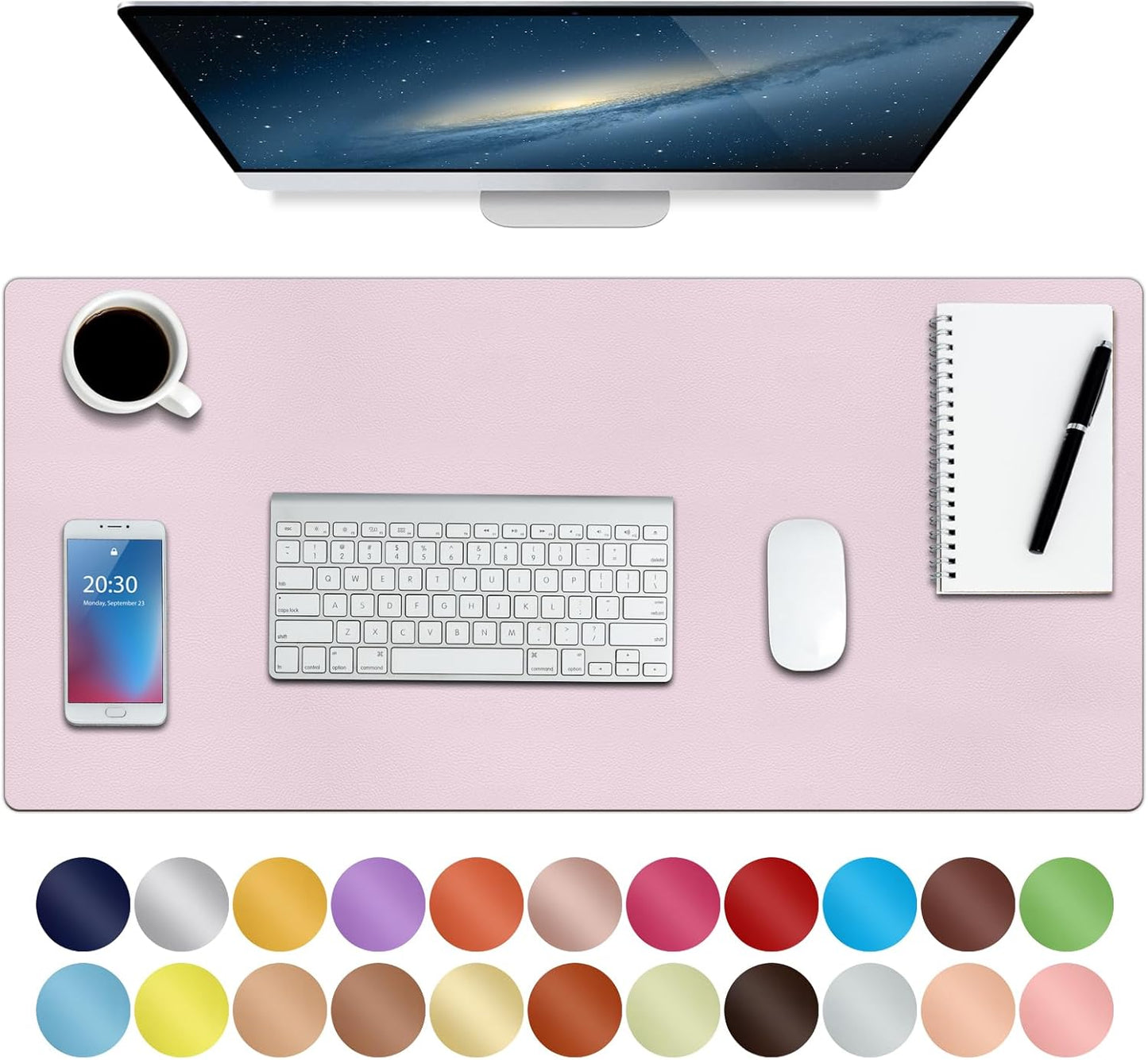๐๏ธ Premium Leather Desk Pad (30" x 14") โ Non-Slip, Waterproof, Multi-Use Desk Mat for Work, Study & Style