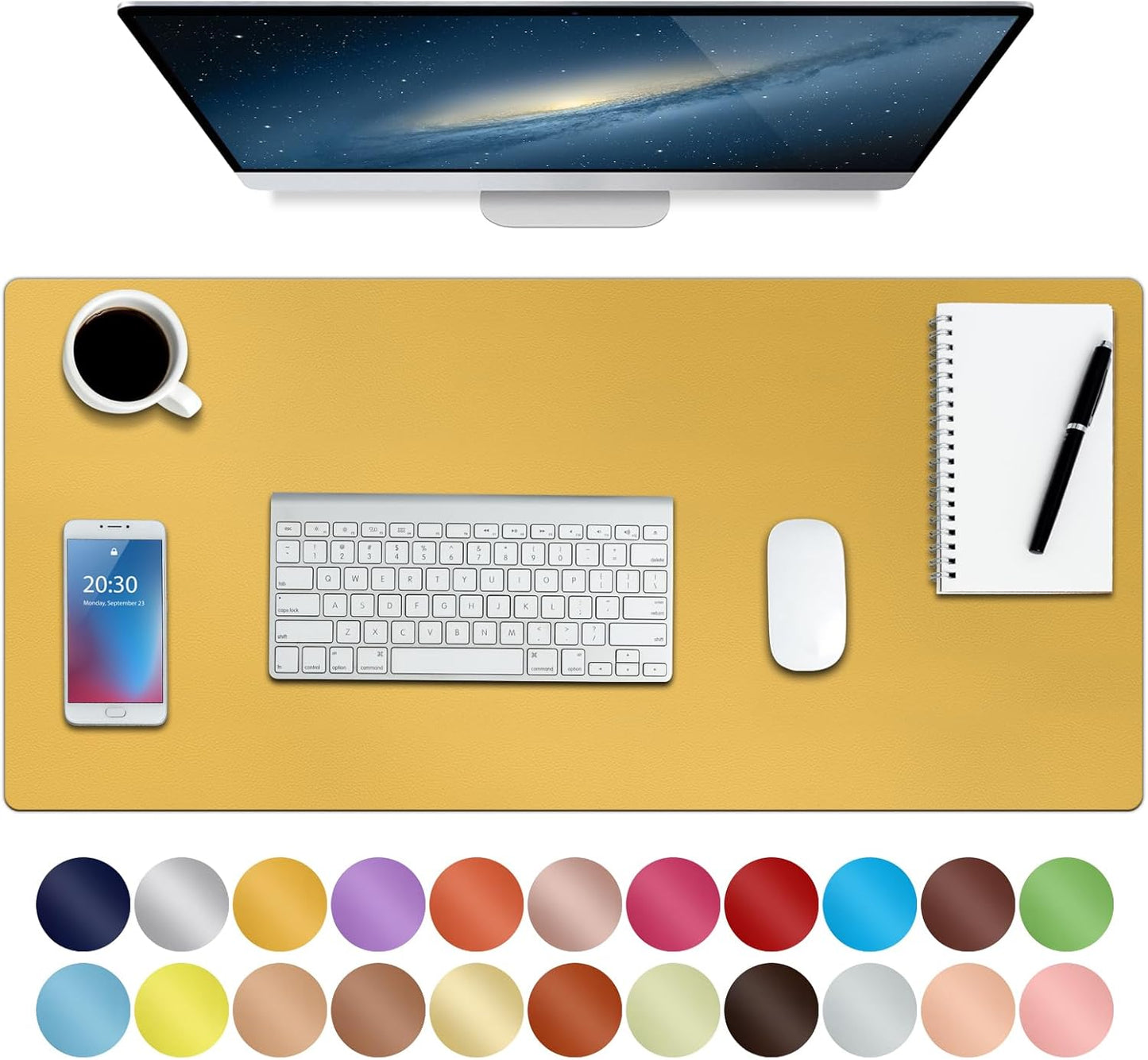 ๐๏ธ Premium Leather Desk Pad (30" x 14") โ Non-Slip, Waterproof, Multi-Use Desk Mat for Work, Study & Style