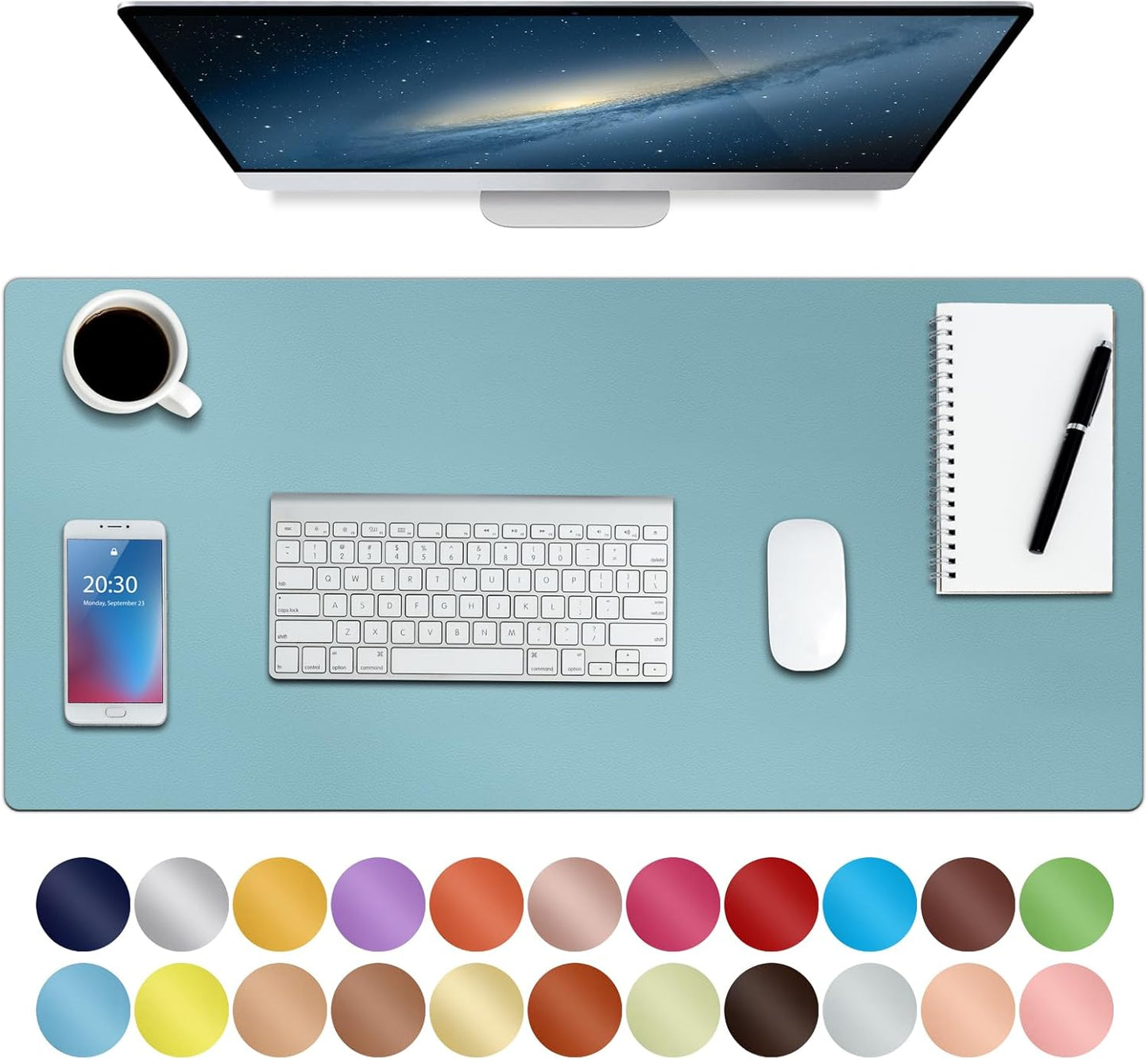 ๐๏ธ Premium Leather Desk Pad (30" x 14") โ Non-Slip, Waterproof, Multi-Use Desk Mat for Work, Study & Style
