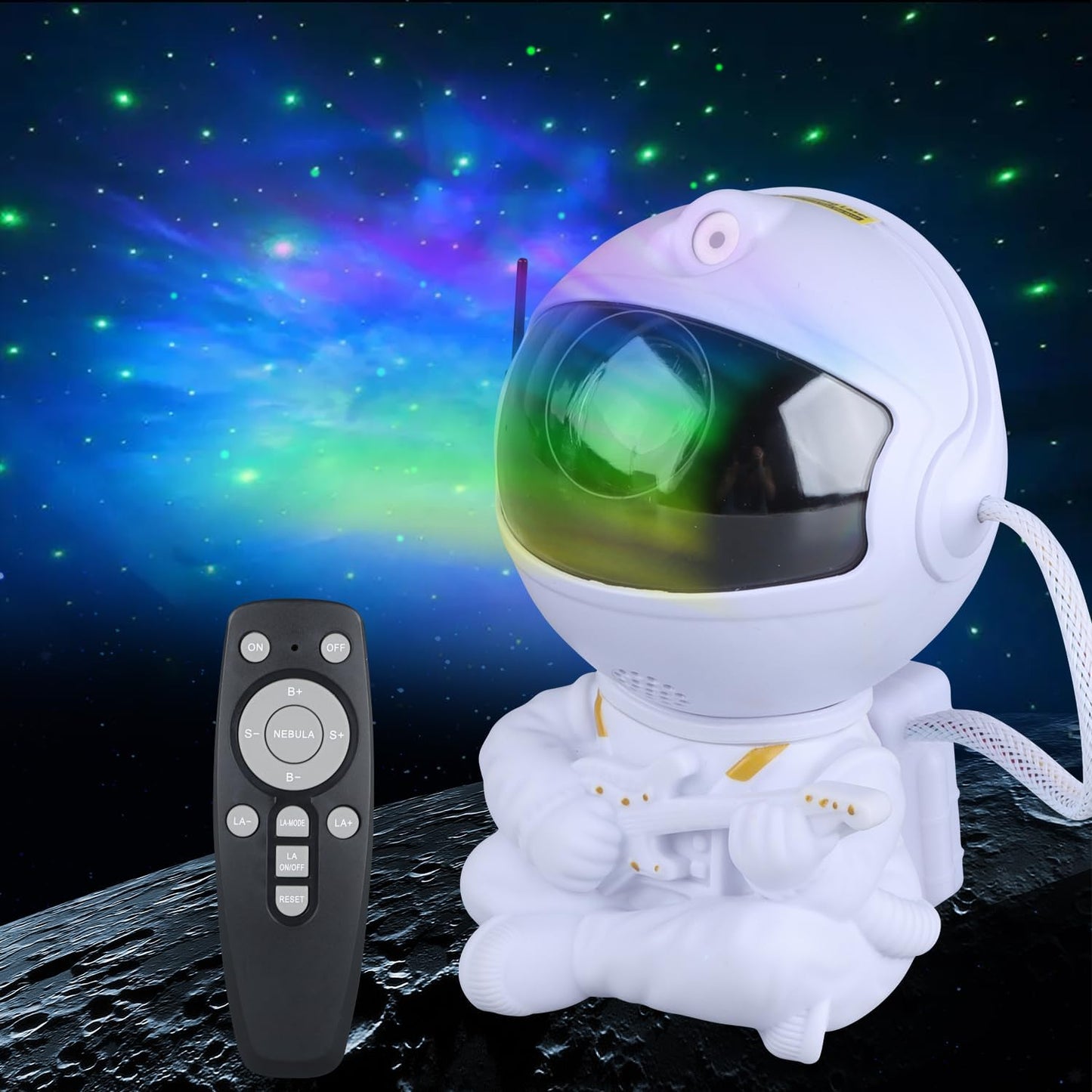 ๐ Astronaut Galaxy Projector โ 8-Mode Star Light with Remote | 270ยฐ Adjustable Cosmic Nebula Lamp for Gaming Desks, Offices & Home Theaters