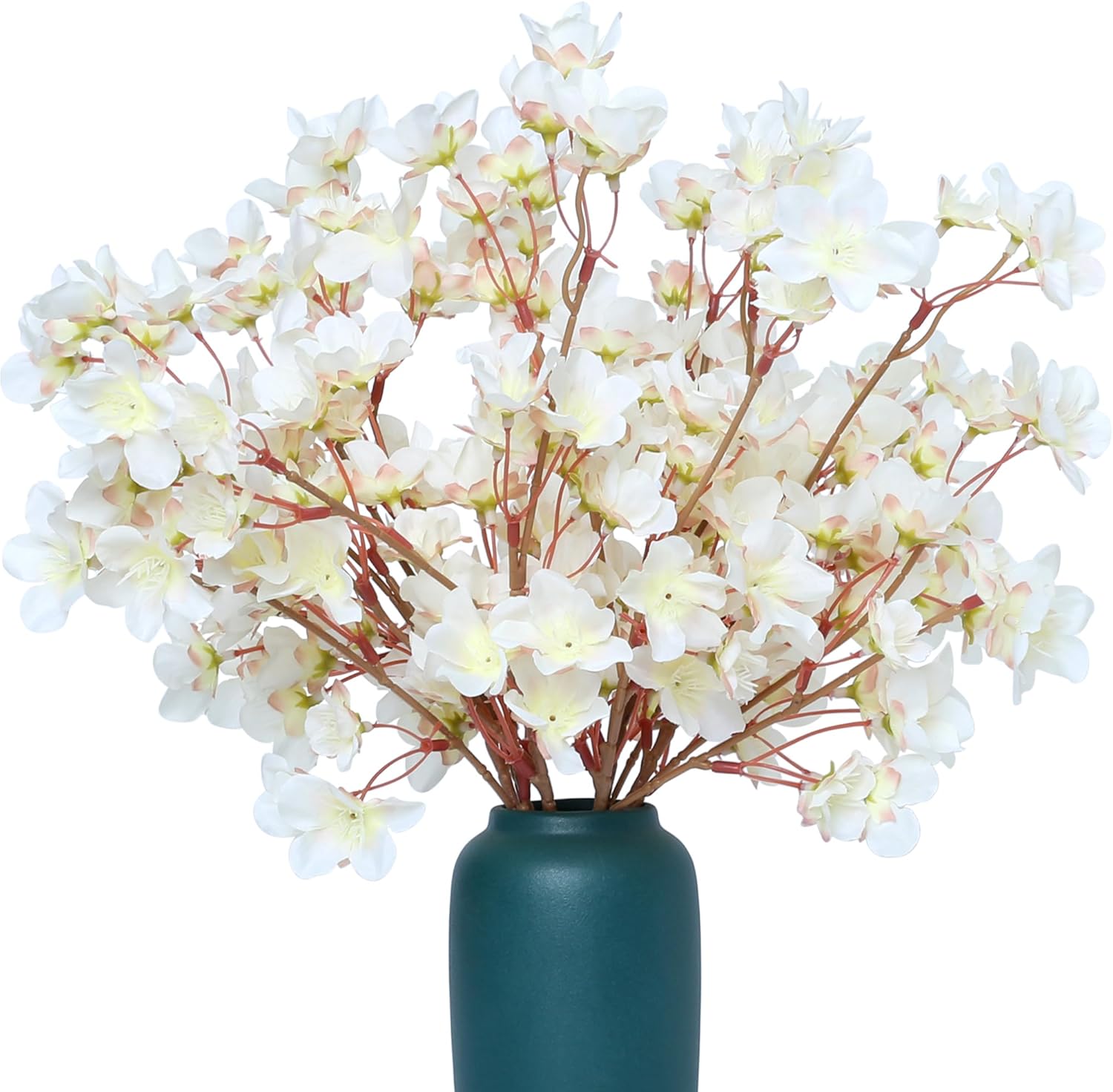 ๐ธ6PCS Artificial Cherry Blossom Branches โ 16" Silk Sakura Flowers for Gaming Setups, Offices & Home Decor | Elegant Japanese-Inspired Spring Decoration โ Geek Findings