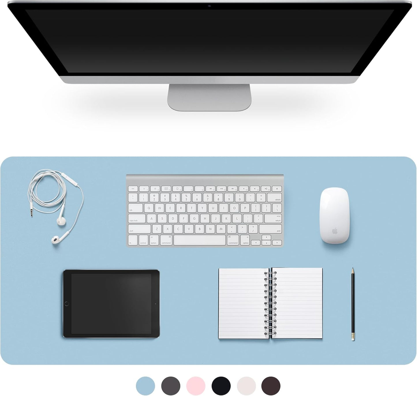 Premium Leather Desk Pad – Non-Slip & Waterproof Mat | Easy-Clean Writing Pad in Multiple Sizes