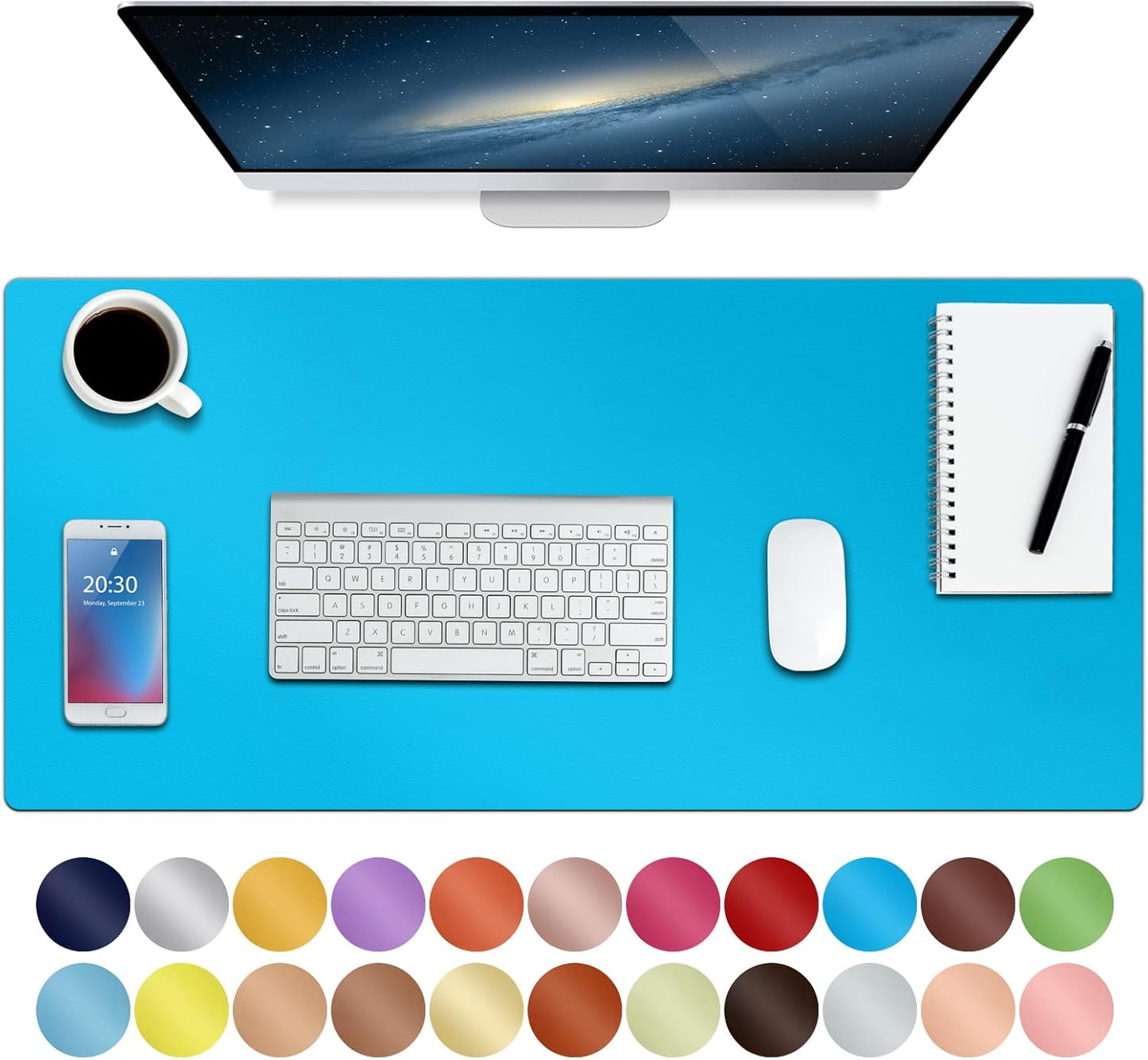 ๐๏ธ Premium Leather Desk Pad (30" x 14") โ Non-Slip, Waterproof, Multi-Use Desk Mat for Work, Study & Style