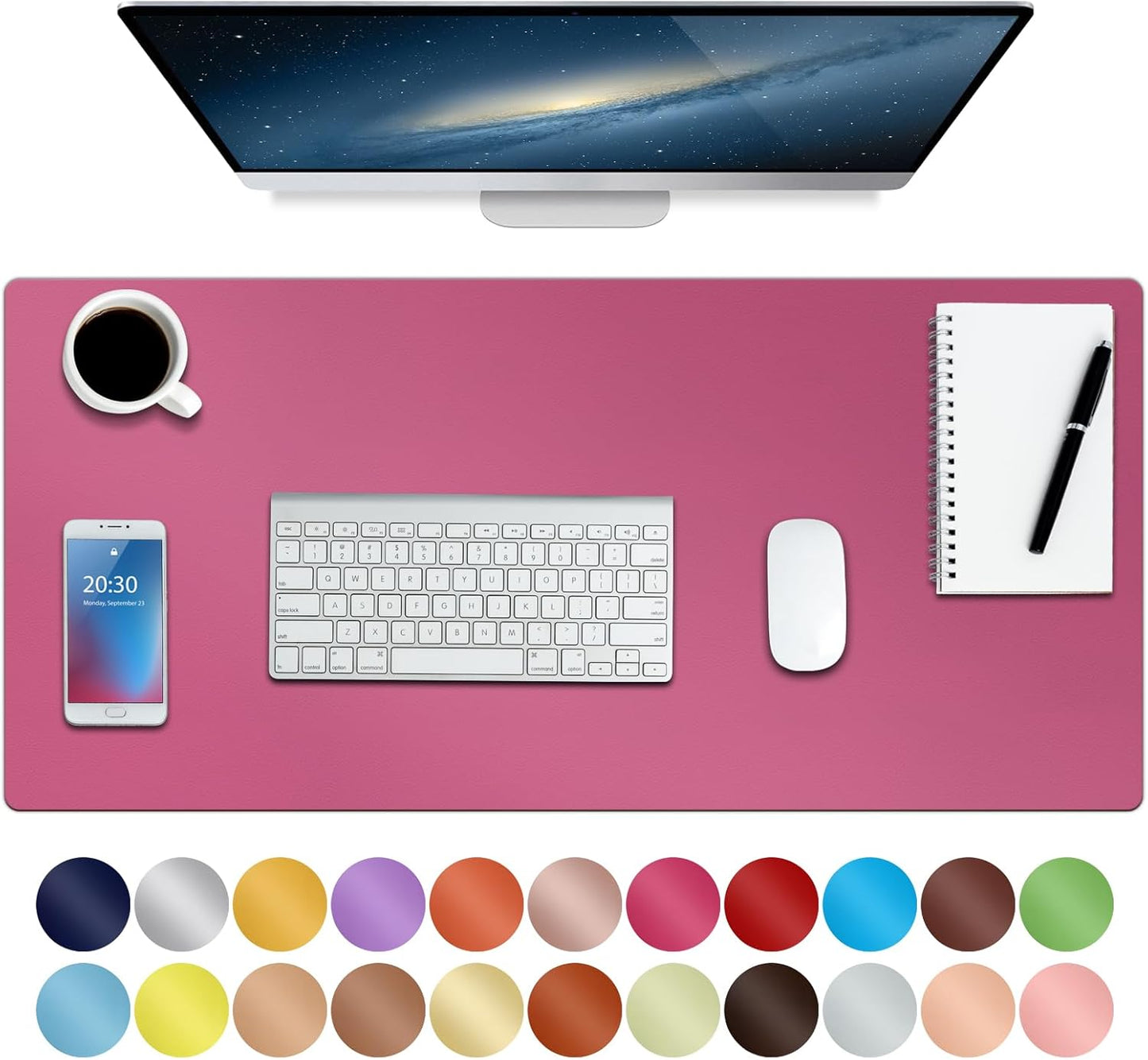 ๐๏ธ Premium Leather Desk Pad (30" x 14") โ Non-Slip, Waterproof, Multi-Use Desk Mat for Work, Study & Style