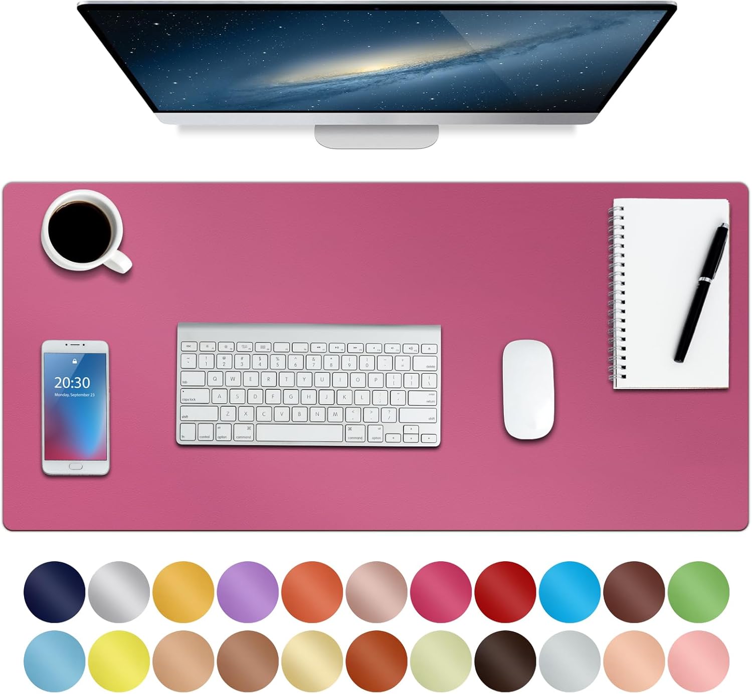 🖋️ Premium Leather Desk Pad (30" x 14") – Non-Slip, Waterproof, Multi-Use Desk Mat for Work, Study & Style
