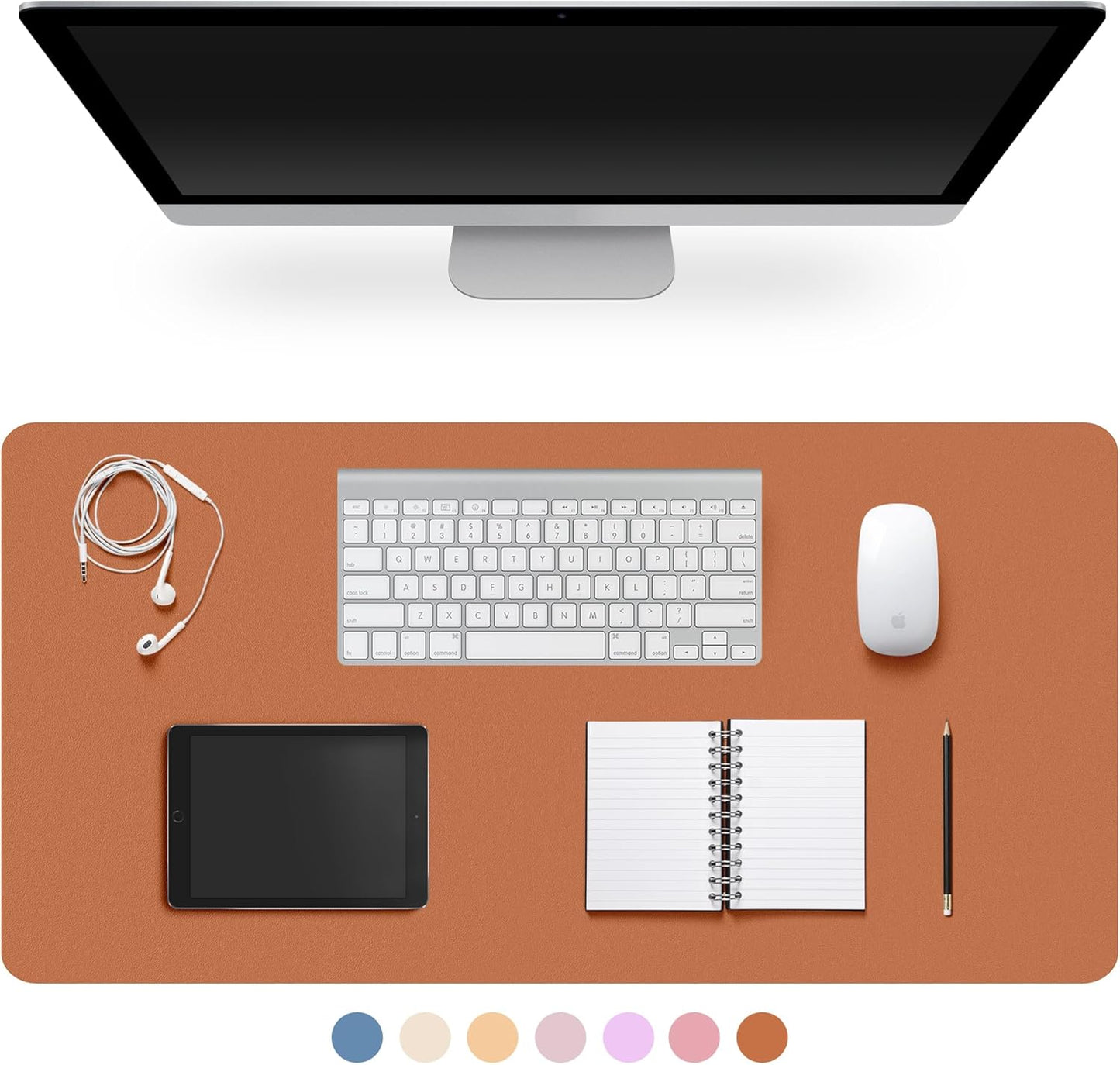 Premium Leather Desk Pad – Non-Slip & Waterproof Mat | Easy-Clean Writing Pad in Multiple Sizes