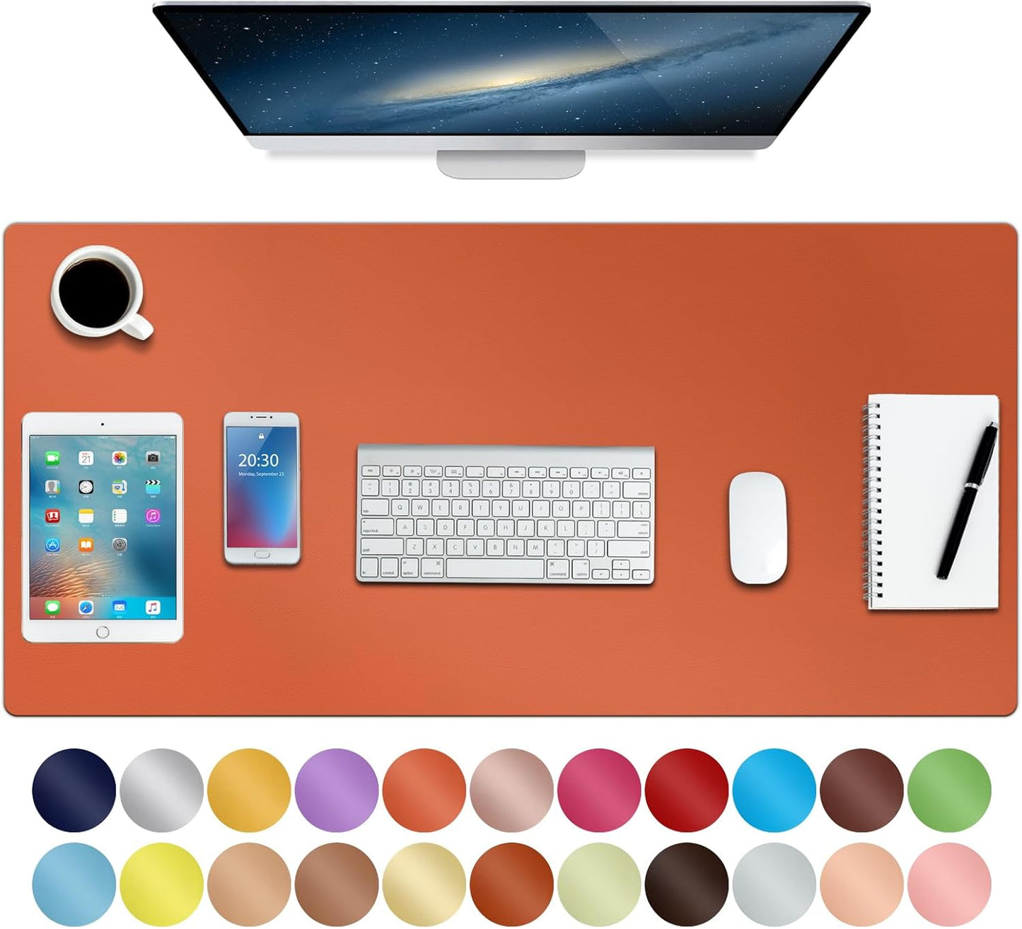๐๏ธ Premium Leather Desk Pad (30" x 14") โ Non-Slip, Waterproof, Multi-Use Desk Mat for Work, Study & Style