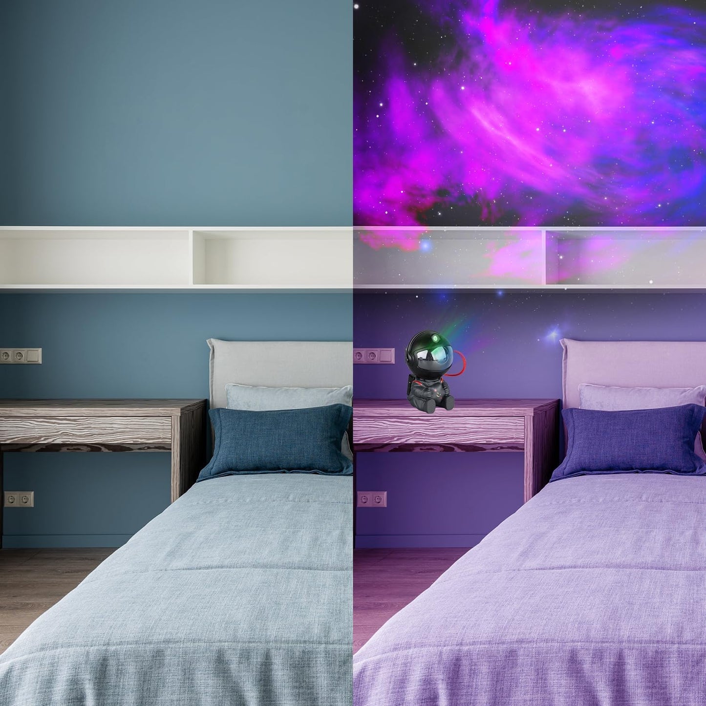 ๐ Astronaut Galaxy Projector โ 8-Mode Star Light with Remote | 270ยฐ Adjustable Cosmic Nebula Lamp for Gaming Desks, Offices & Home Theaters