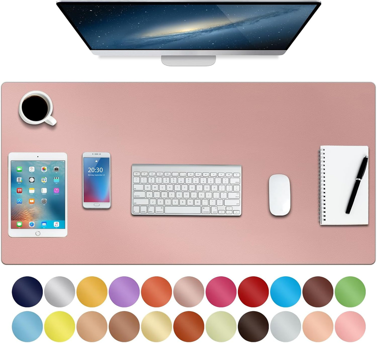 ๐๏ธ Premium Leather Desk Pad (30" x 14") โ Non-Slip, Waterproof, Multi-Use Desk Mat for Work, Study & Style