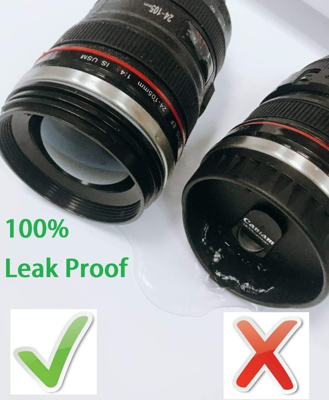๐ธ Camera Lens Coffee Mug โ Realistic Stainless Steel Thermos for Photographers, Travel Mugs & Unique Gifts for Creatives | Fun & Functional Desk Decor