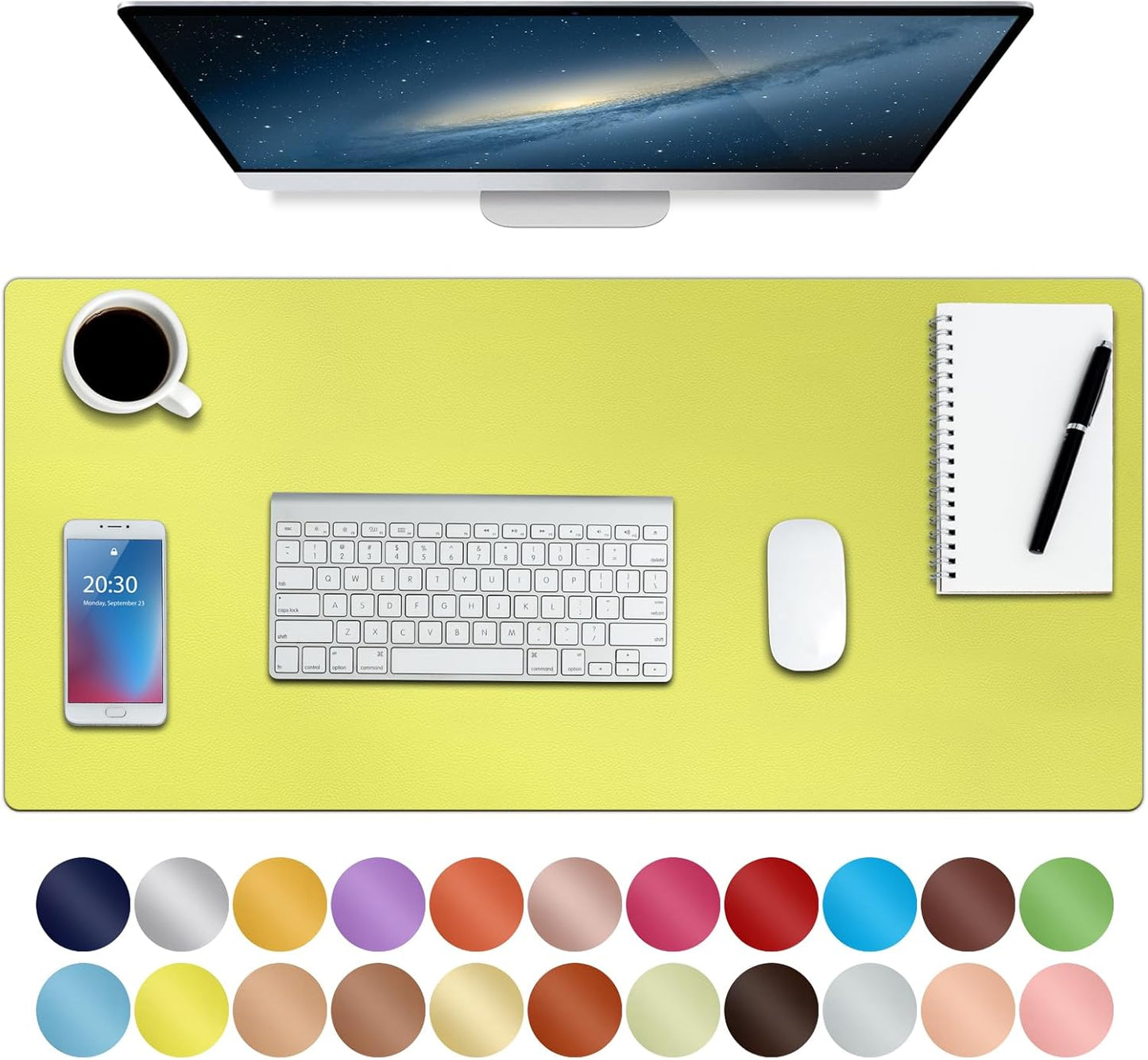 ๐๏ธ Premium Leather Desk Pad (30" x 14") โ Non-Slip, Waterproof, Multi-Use Desk Mat for Work, Study & Style