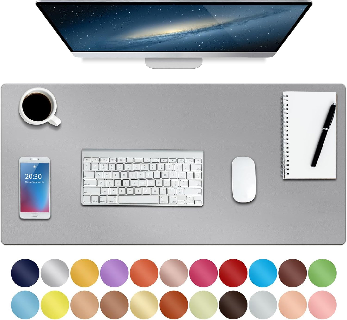 ๐๏ธ Premium Leather Desk Pad (30" x 14") โ Non-Slip, Waterproof, Multi-Use Desk Mat for Work, Study & Style