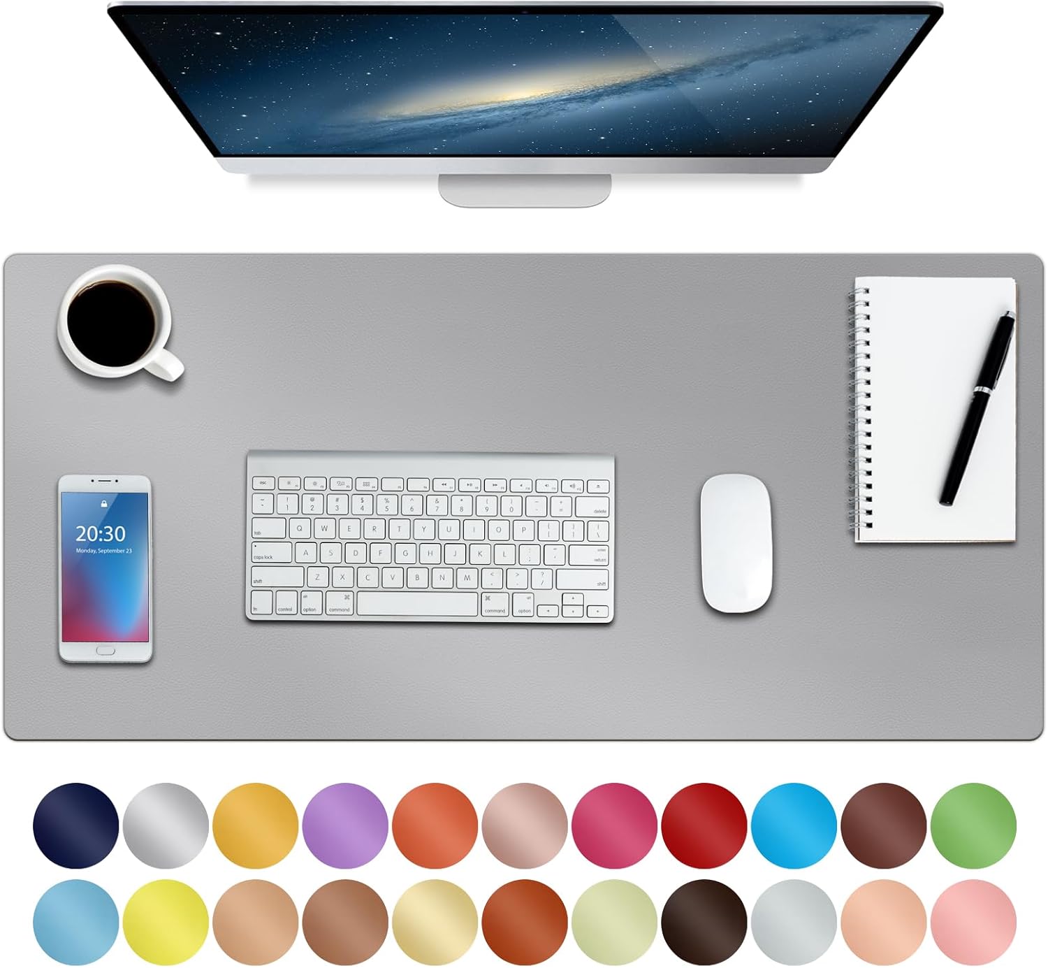🖋️ Premium Leather Desk Pad (30" x 14") – Non-Slip, Waterproof, Multi-Use Desk Mat for Work, Study & Style