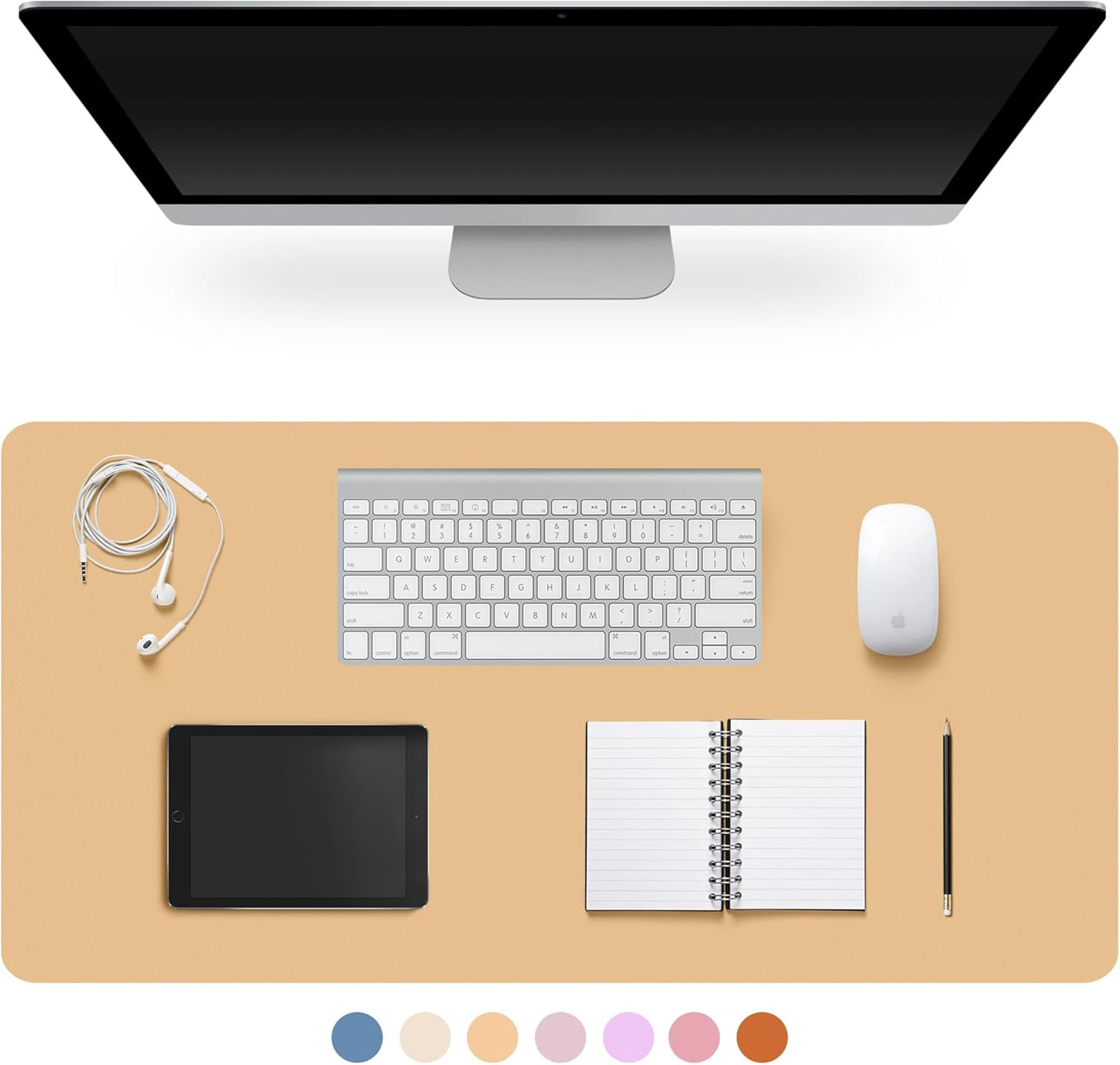 Premium Leather Desk Pad – Non-Slip & Waterproof Mat | Easy-Clean Writing Pad in Multiple Sizes