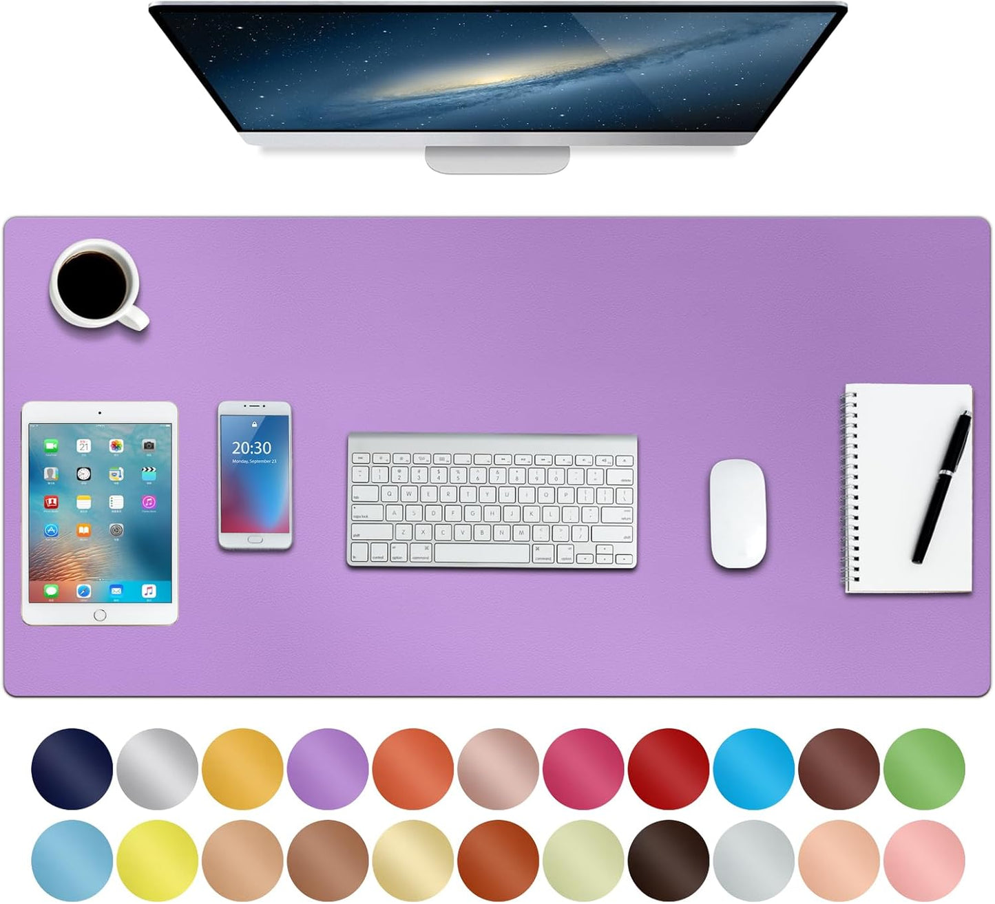 ๐๏ธ Premium Leather Desk Pad (30" x 14") โ Non-Slip, Waterproof, Multi-Use Desk Mat for Work, Study & Style