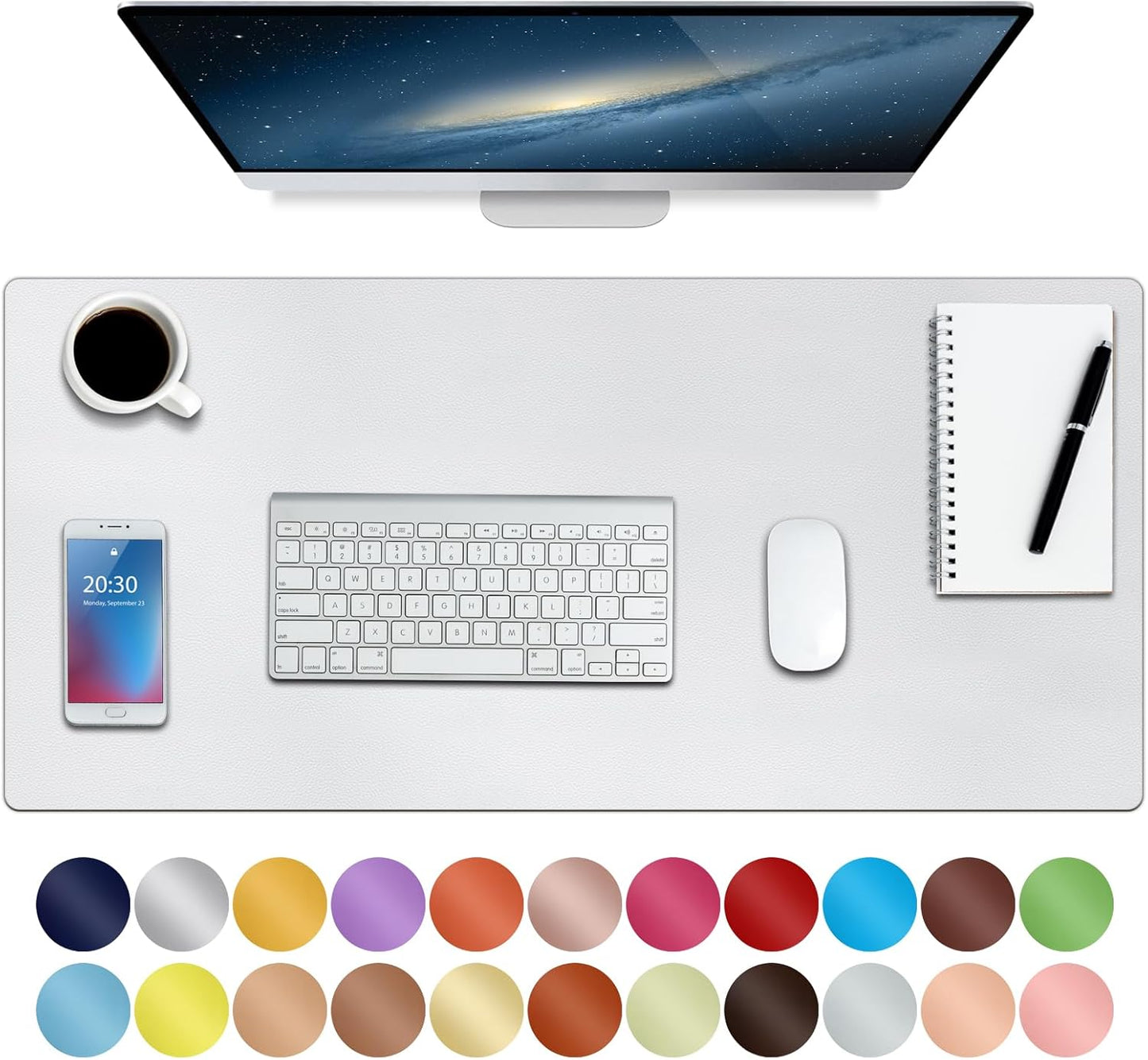 ๐๏ธ Premium Leather Desk Pad (30" x 14") โ Non-Slip, Waterproof, Multi-Use Desk Mat for Work, Study & Style