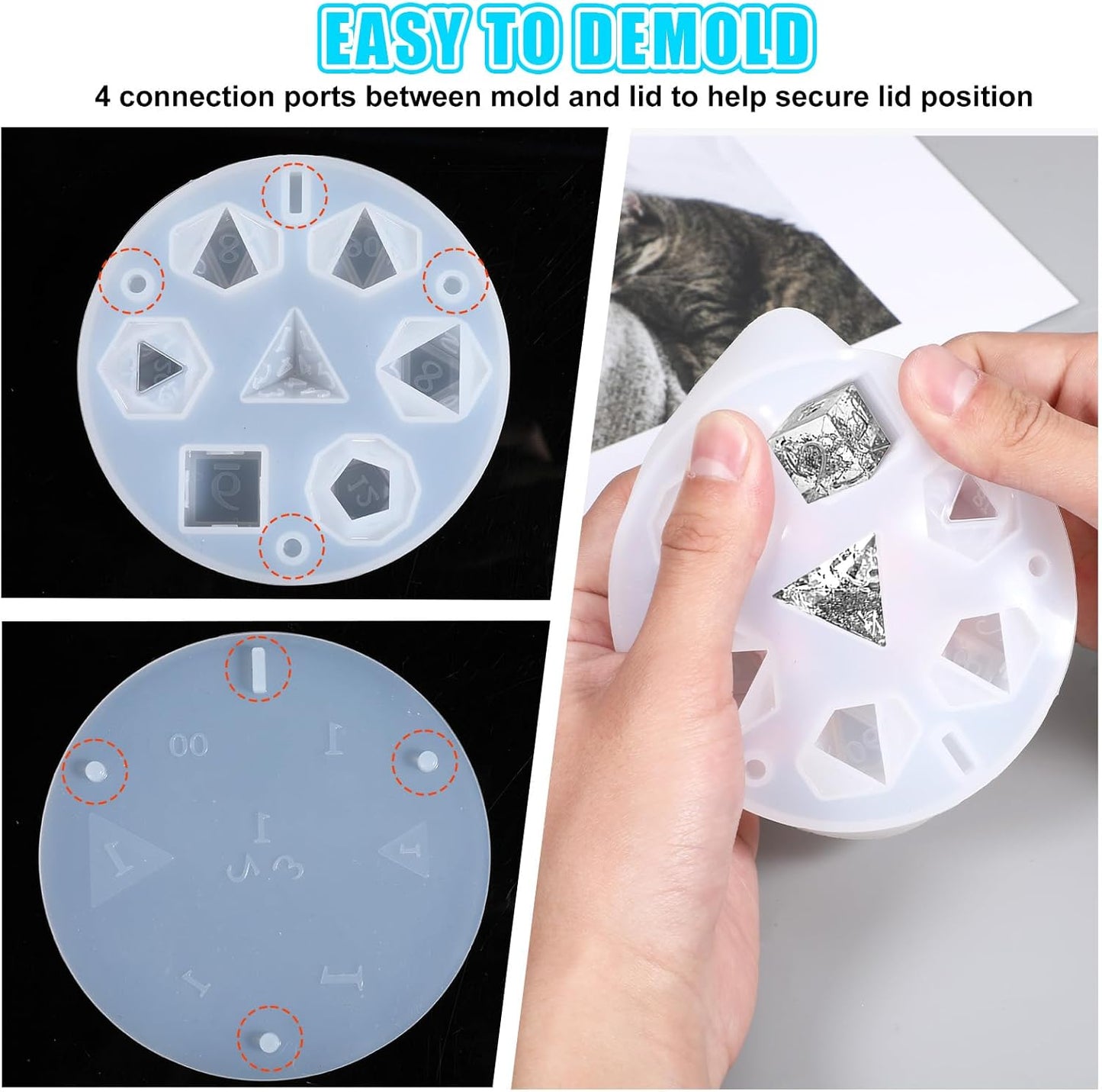 🎲 3D Dice Ice Cube Mold – Silicone DND Ice Tray for Whiskey, Cocktails, & Game Nights | Geeky Gift for Tabletop Fans & Drink Lovers