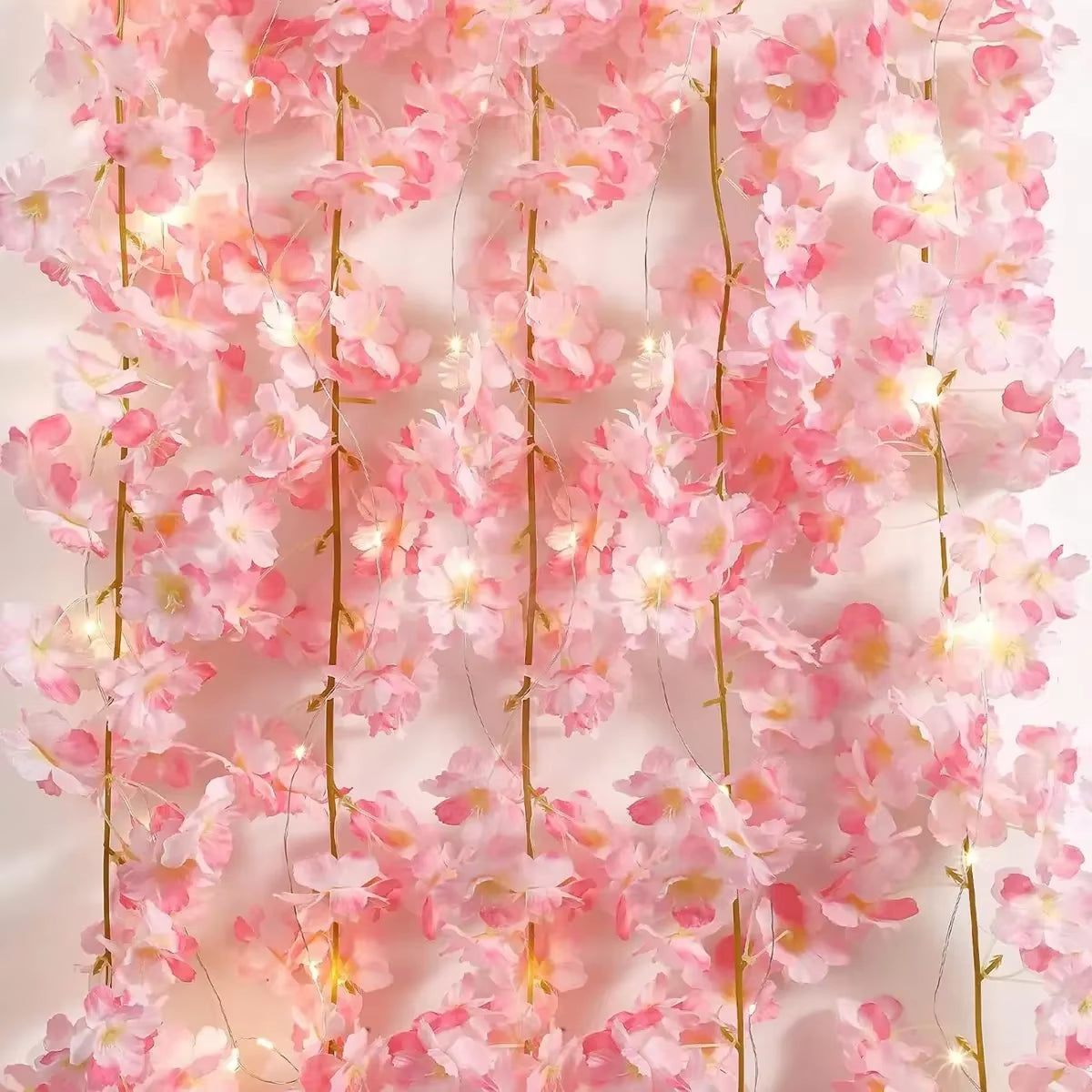 🌸Cherry Blossom Fairy String Lights – 2M 20 LEDs | Cozy, Whimsical Decor for Gaming Stations, Offices & Celebrations