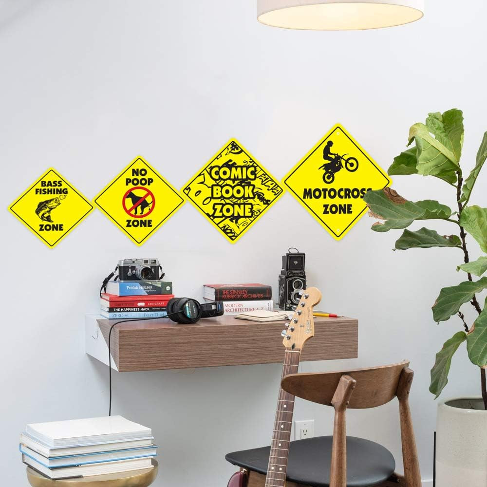 🚧Geek Crossing Sign – 12" Nerd Zone Warning Plaque | Indoor/Outdoor Wall Decor for Gamers, Tech Lovers & Office Spaces | Durable & Made in USA