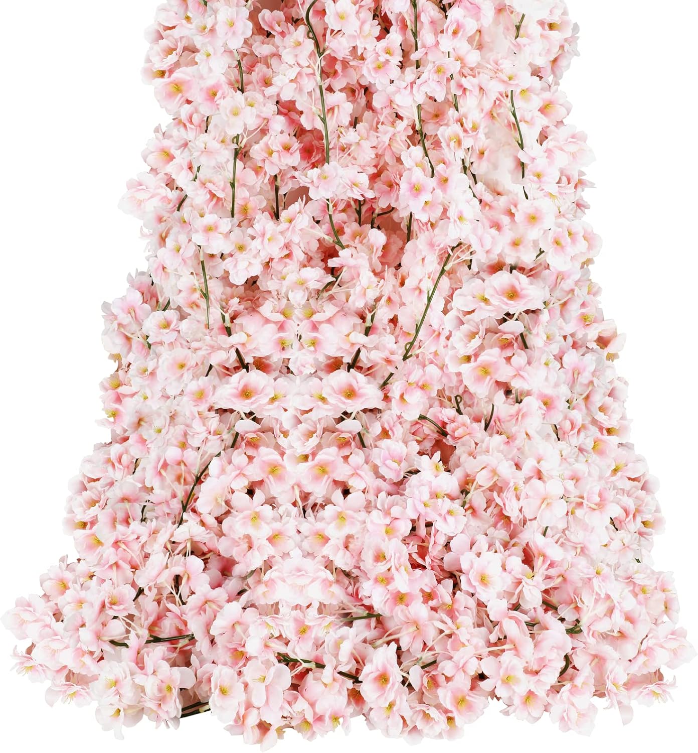 🌸Cherry Blossom Garland – 4-Pack (23.6 FT Total) Silk Sakura Vines for Office, Gaming Setups & Home Décor | Elegant Faux Hanging Flowers for Desk, Wall, Wedding, and Room Accents – Geek Findings Exclusive