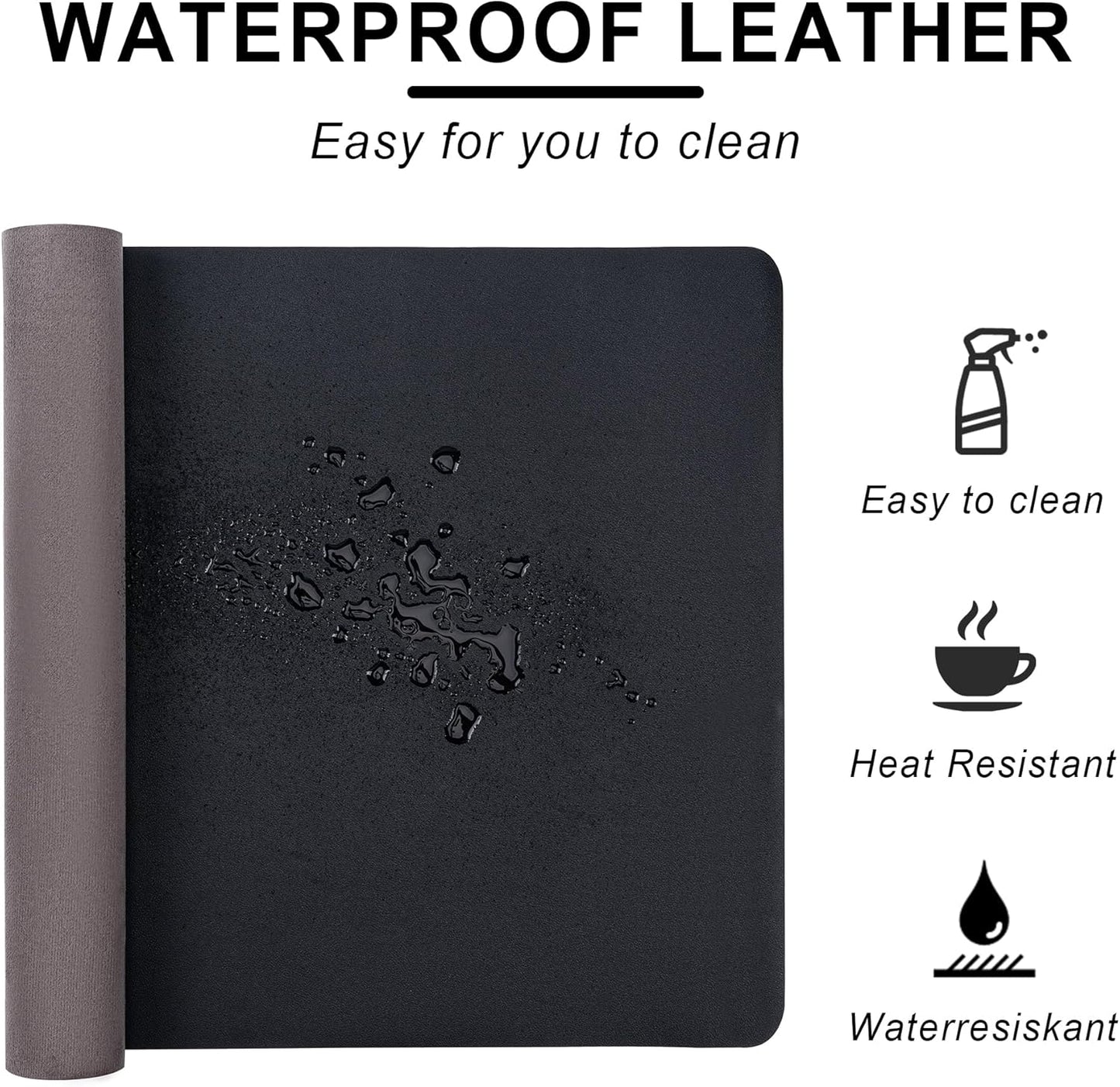 Premium Leather Desk Pad – Non-Slip & Waterproof Mat | Easy-Clean Writing Pad in Multiple Sizes