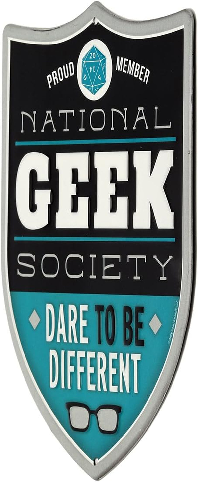 National Geek Society Embossed Metal Sign – Fun Geeky Wall Decor for Game Rooms, Offices & Workshops | Great Gift for Nerds & Tech Enthusiasts
